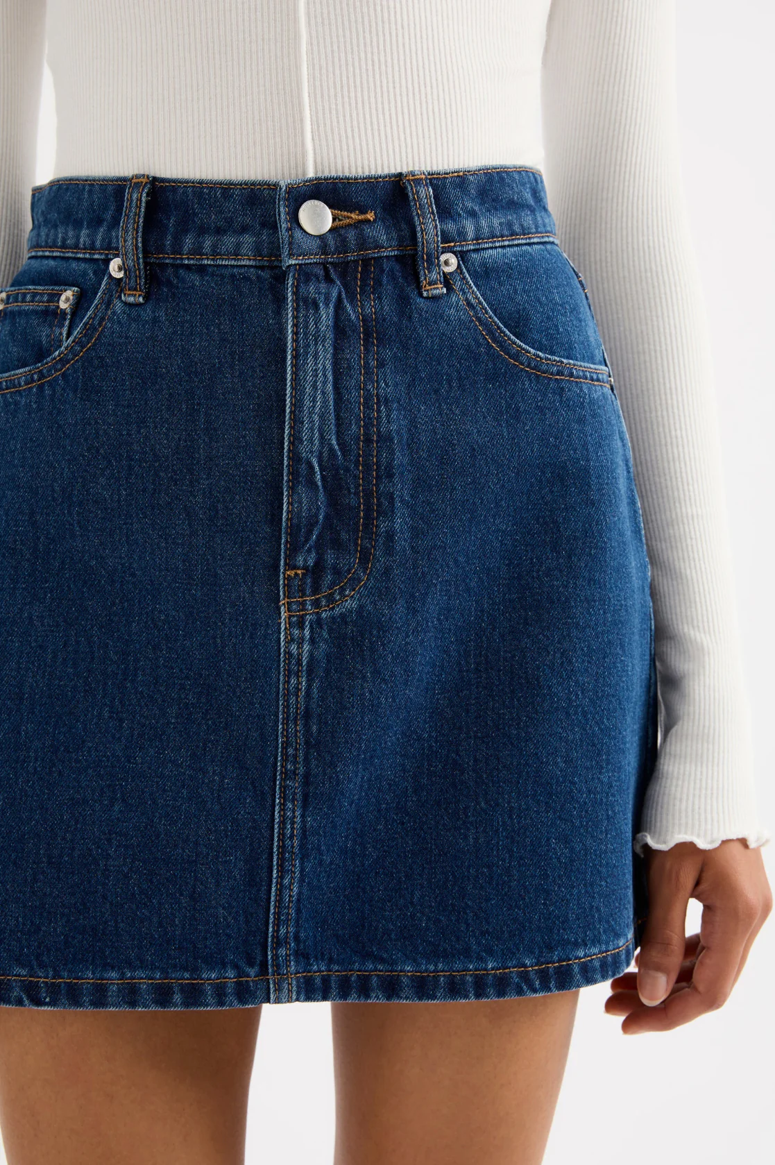 NUDE LUCY  Sia Denim Mini Skirt - Force blue