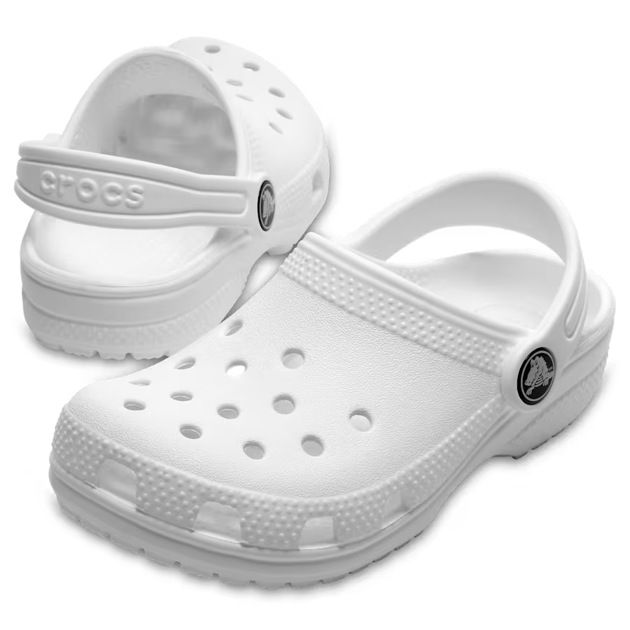 CROCS - kids classic clogs - white