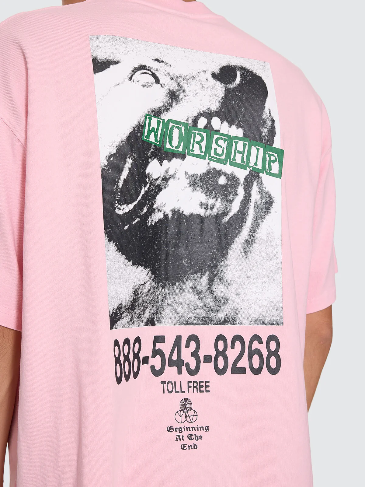 WORSHIP Dogs Life Crop Tee - Parfait Pink