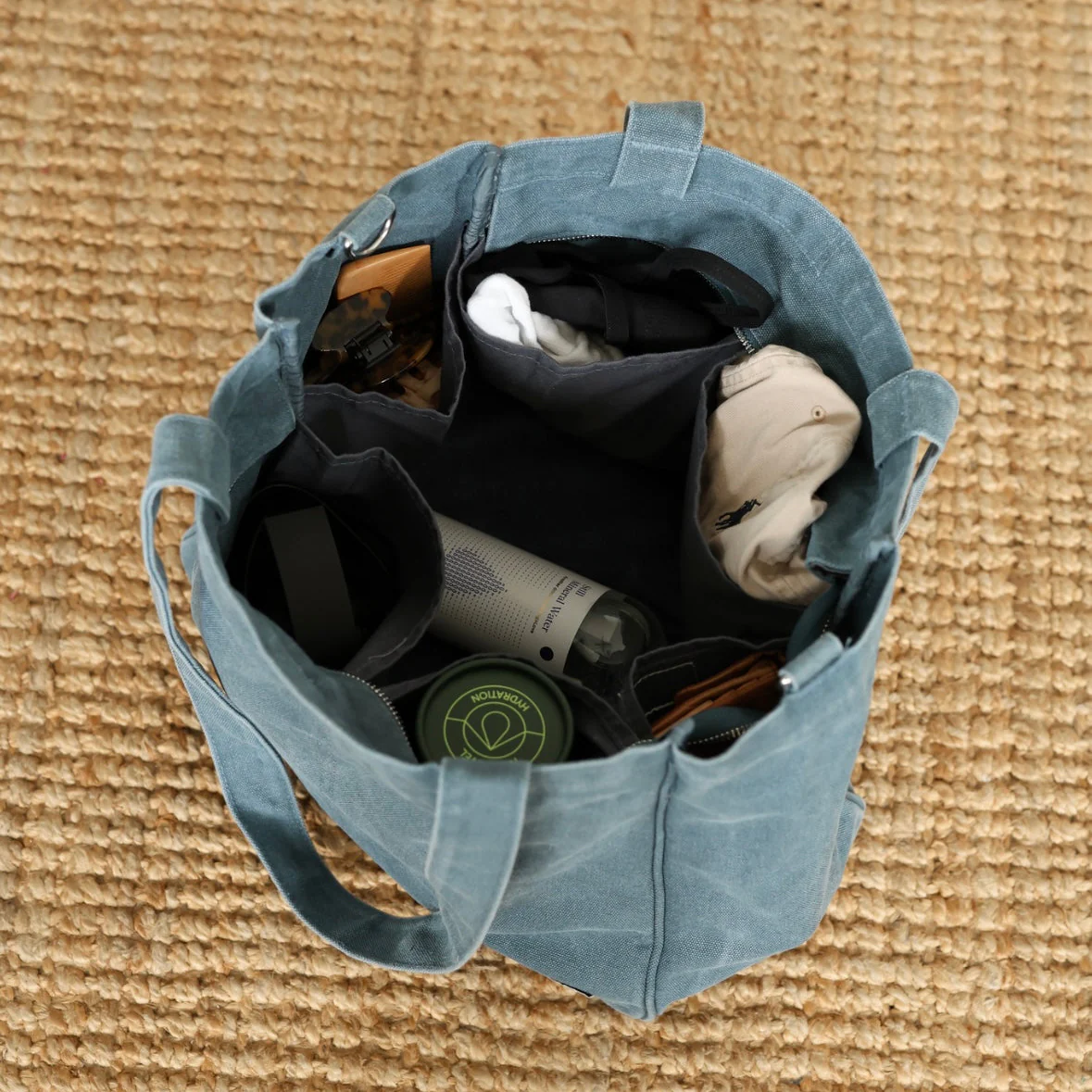 ARRAY Large Pocket Tote - Washed blue