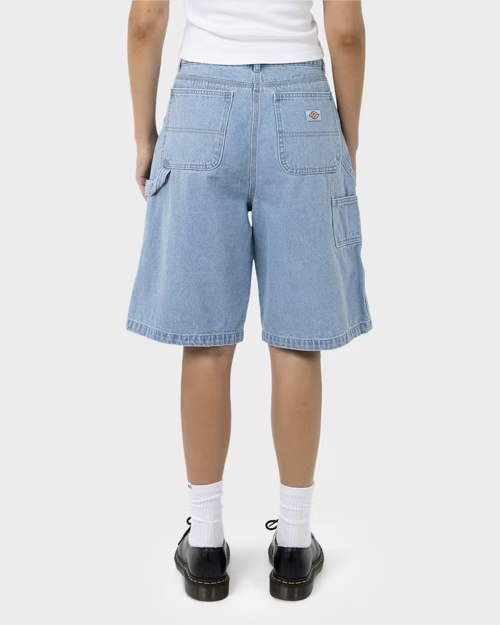 DICKIES Light denim short 11" Relaxed fit carpenter shorts - Sky blue