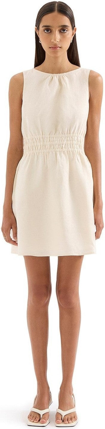 NUDE LUCY Andri Linen Mini Dress - Chamomile