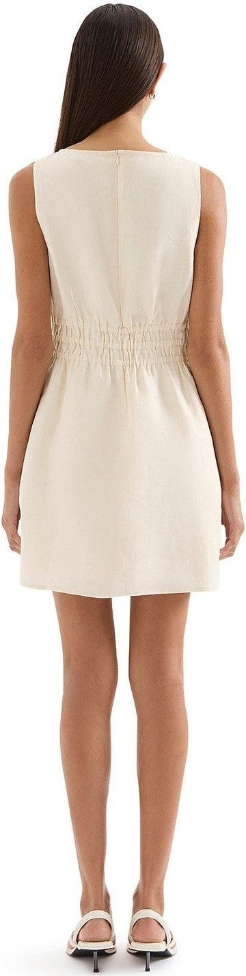 NUDE LUCY Andri Linen Mini Dress - Chamomile