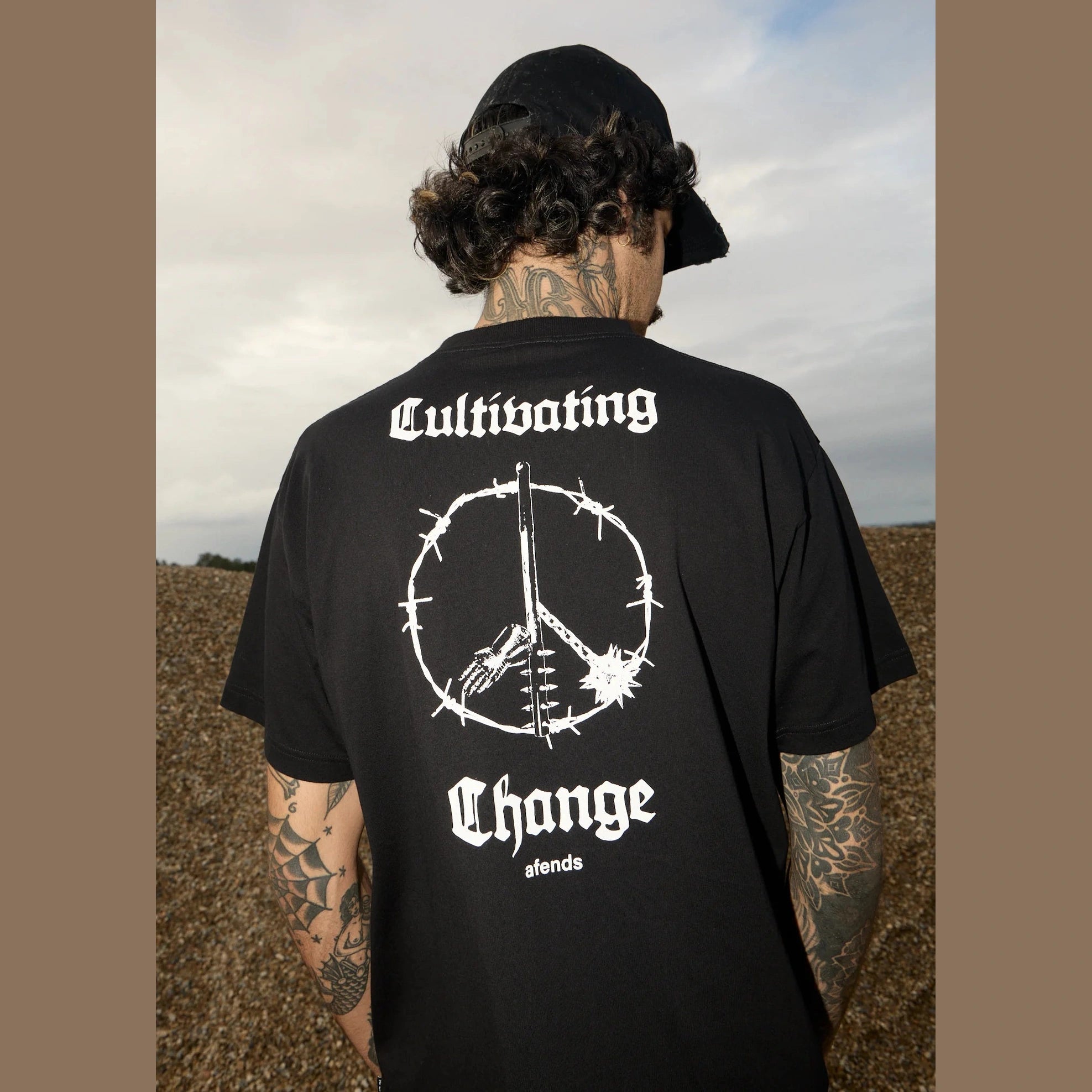 AFENDS Energy boxy tee - Black