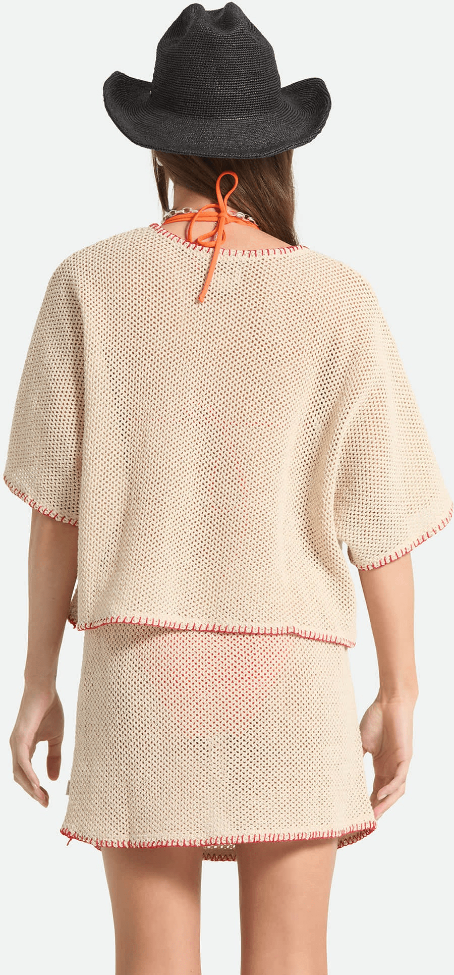 BRIXTON The crochet cover up - Timeless taupe