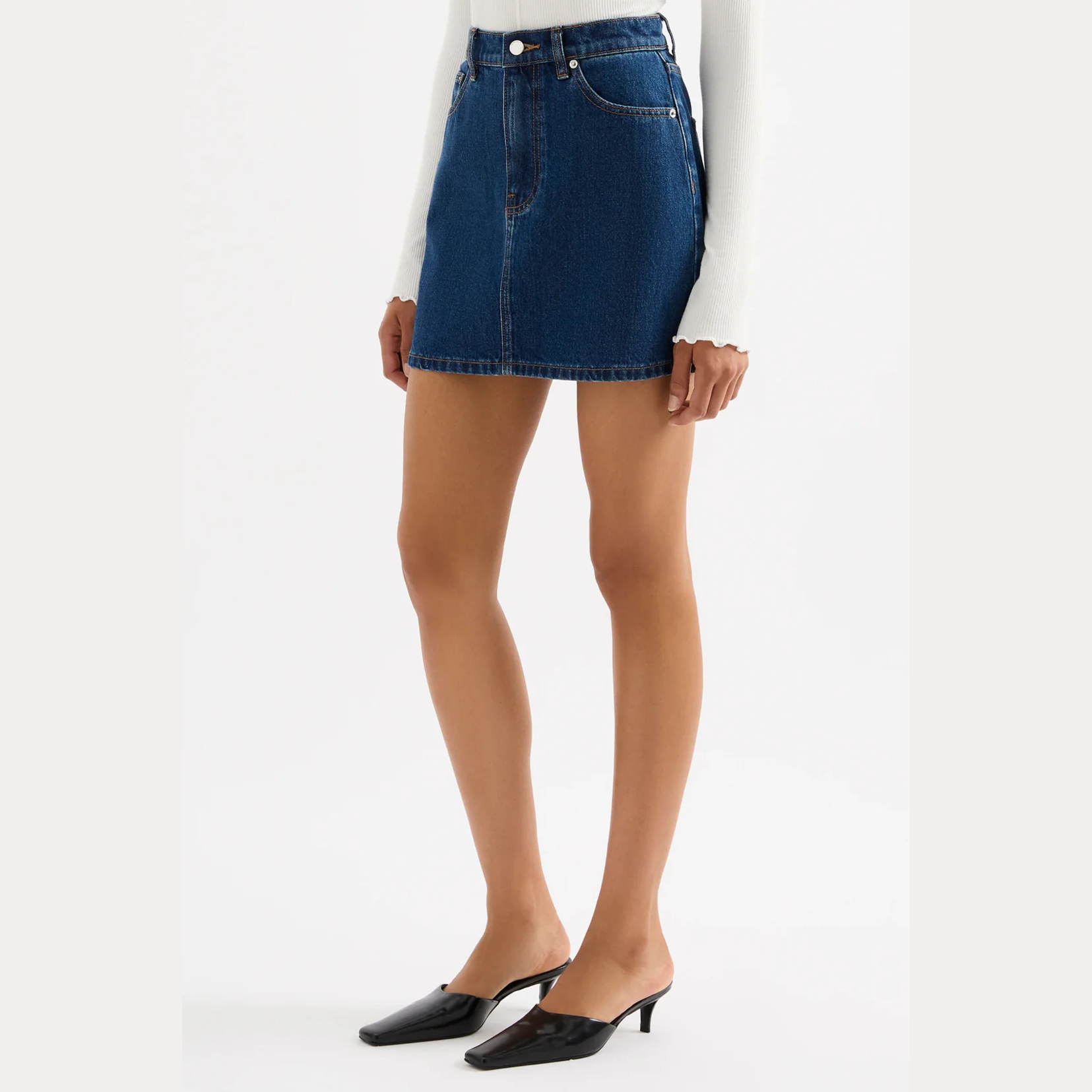 NUDE LUCY Sia Denim Mini Skirt - Force blue