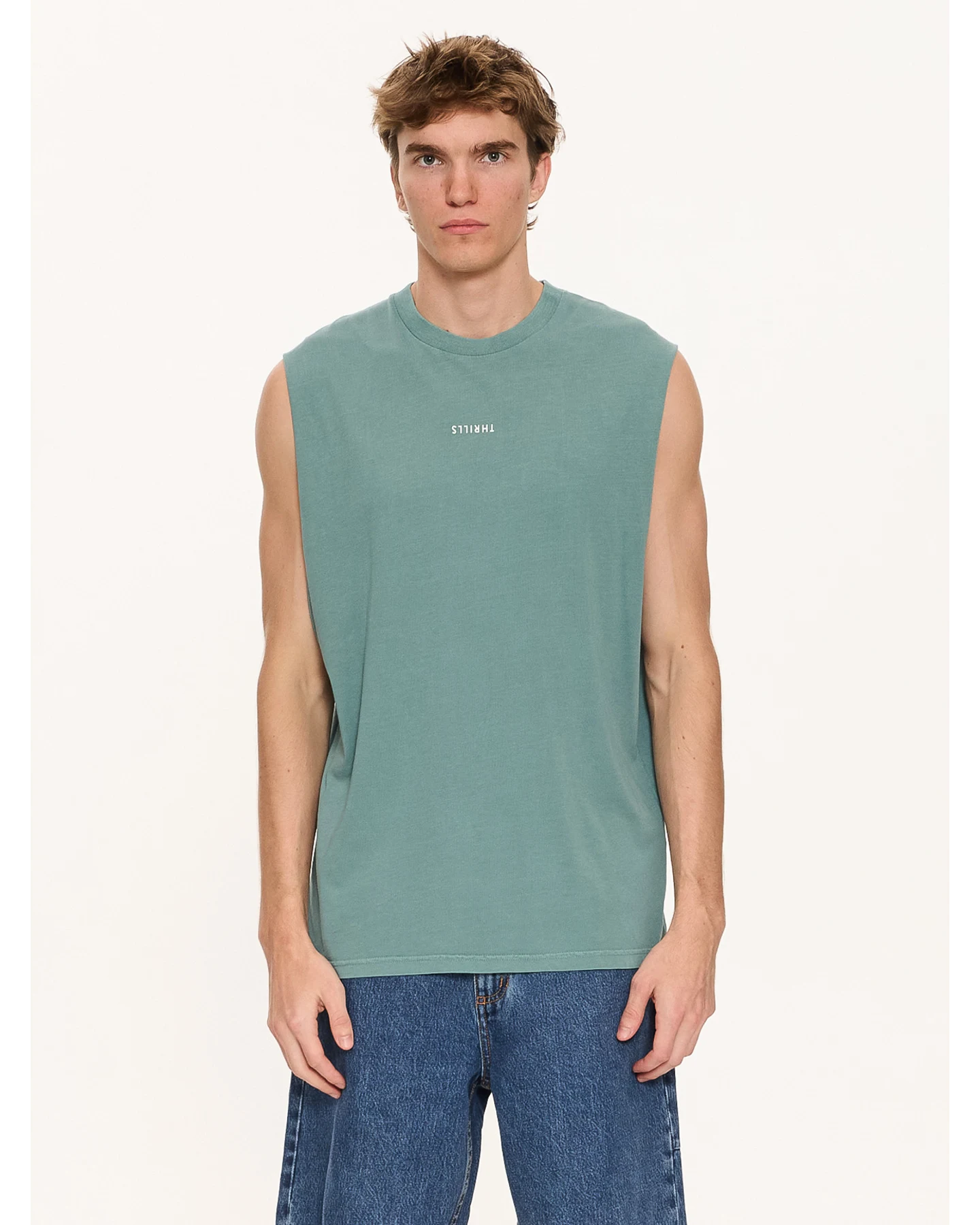 THRILLS Minimal Thrills Merch Fit Muscle Tee - Green Coast