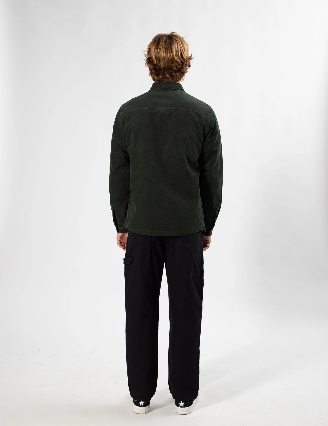 MR SIMPLE Quilted Cord Jacket - Pine