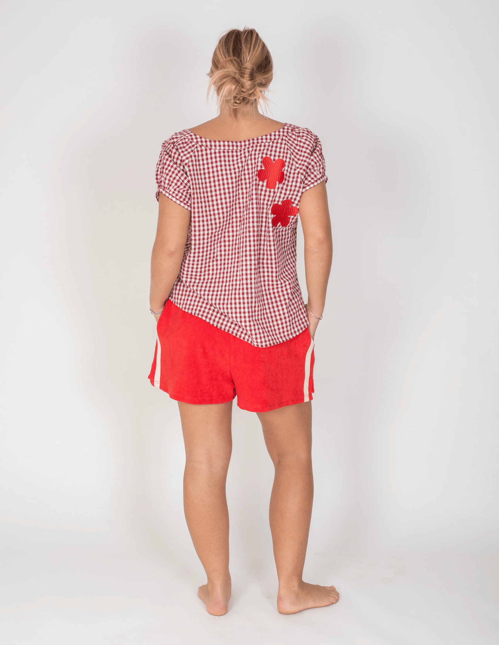 ATMOSEA Adults Terry towelling shorts - Chilli