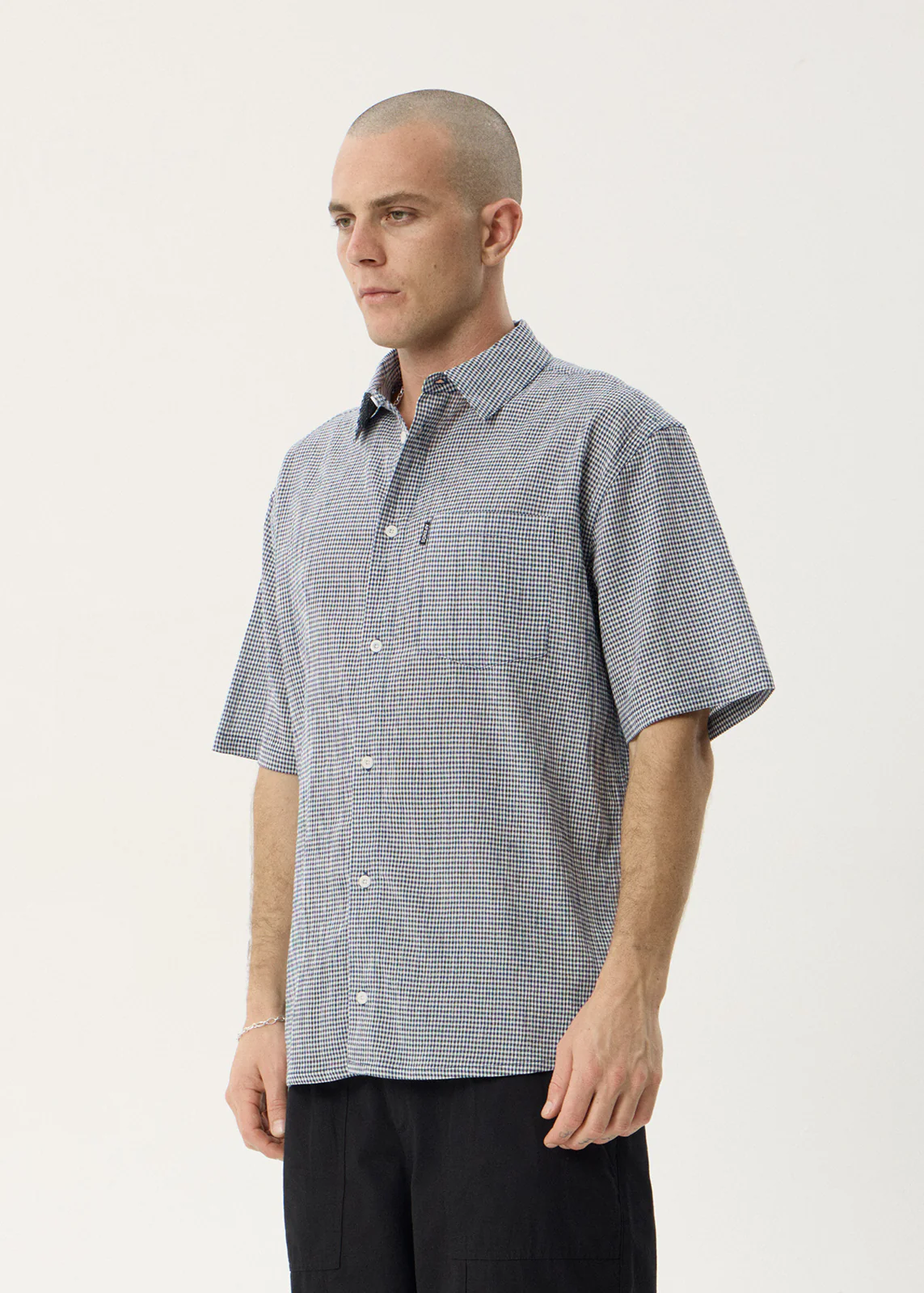 AFENDS Independent short sleeve shirt - Navy check