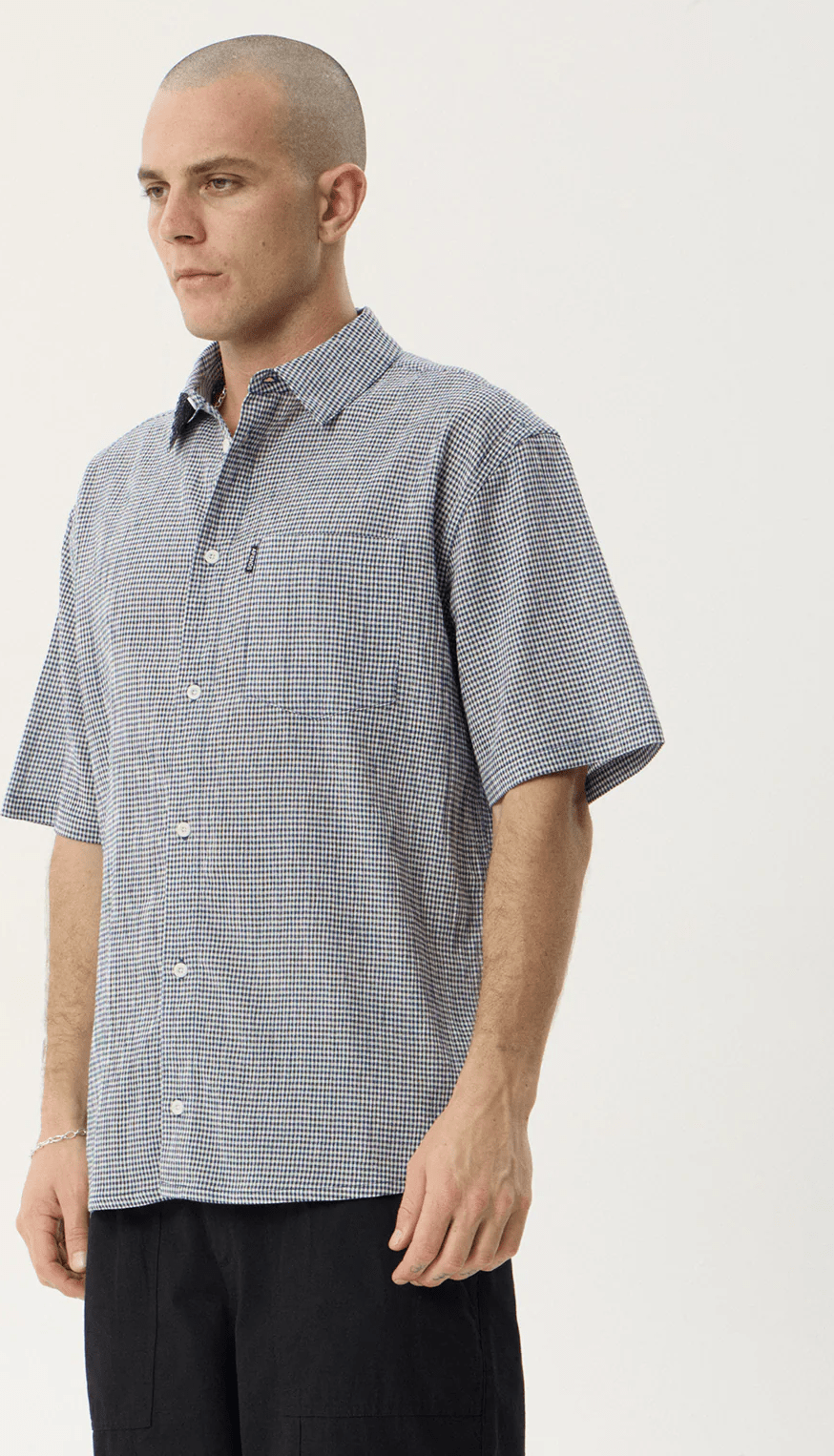 AFENDS Independent short sleeve shirt - Navy check