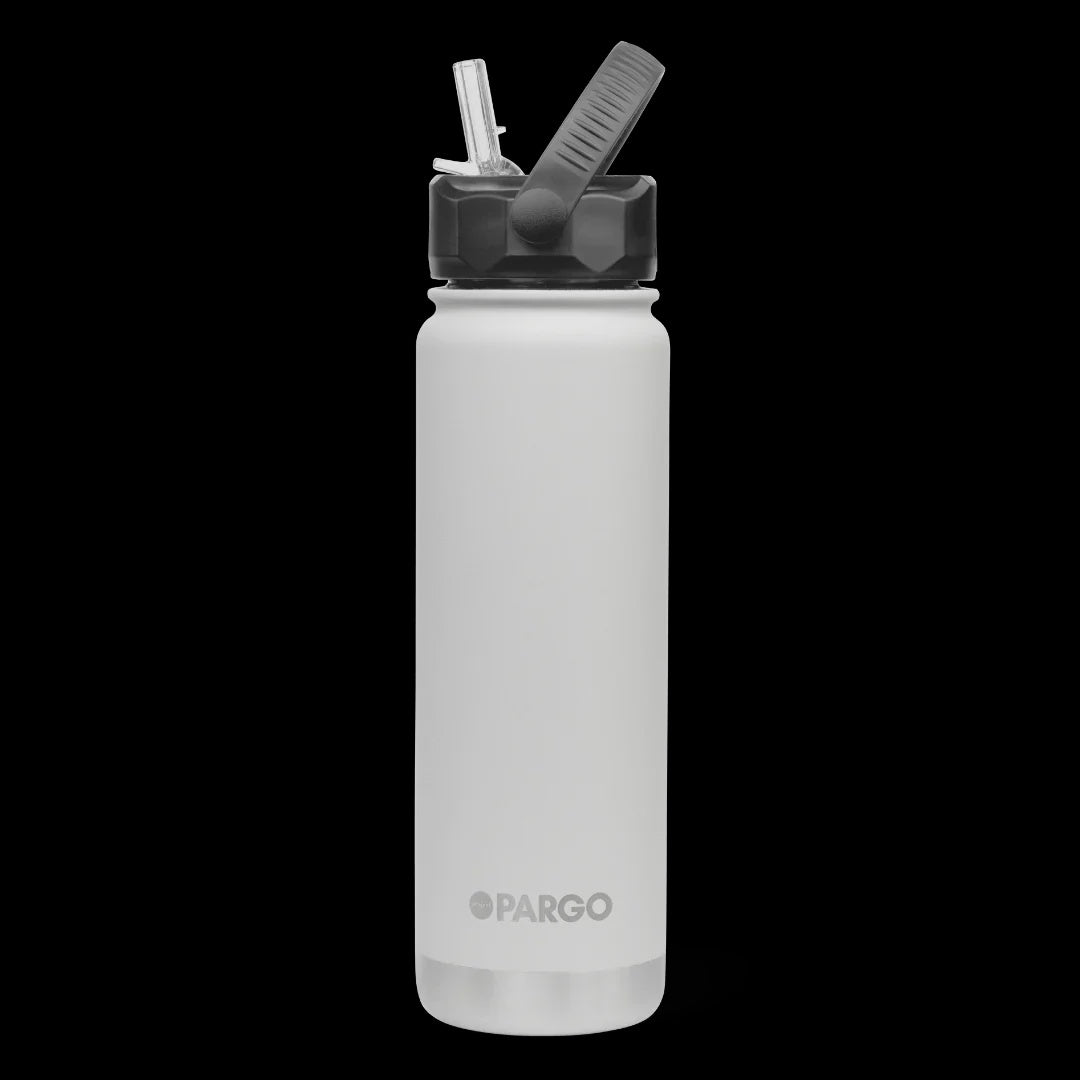 PROJECT PARGO 750mL Insulated Bottle w/ Straw Lid - Bone white