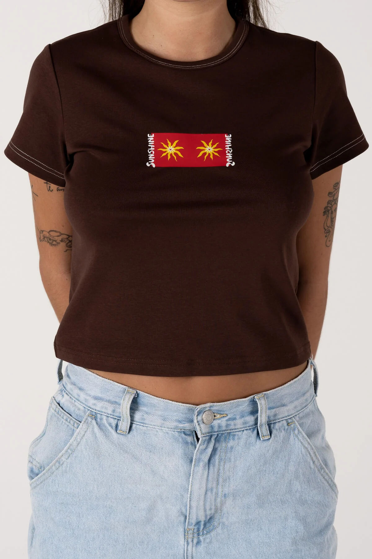 INNER RELM Sunshine baby tee - Choc