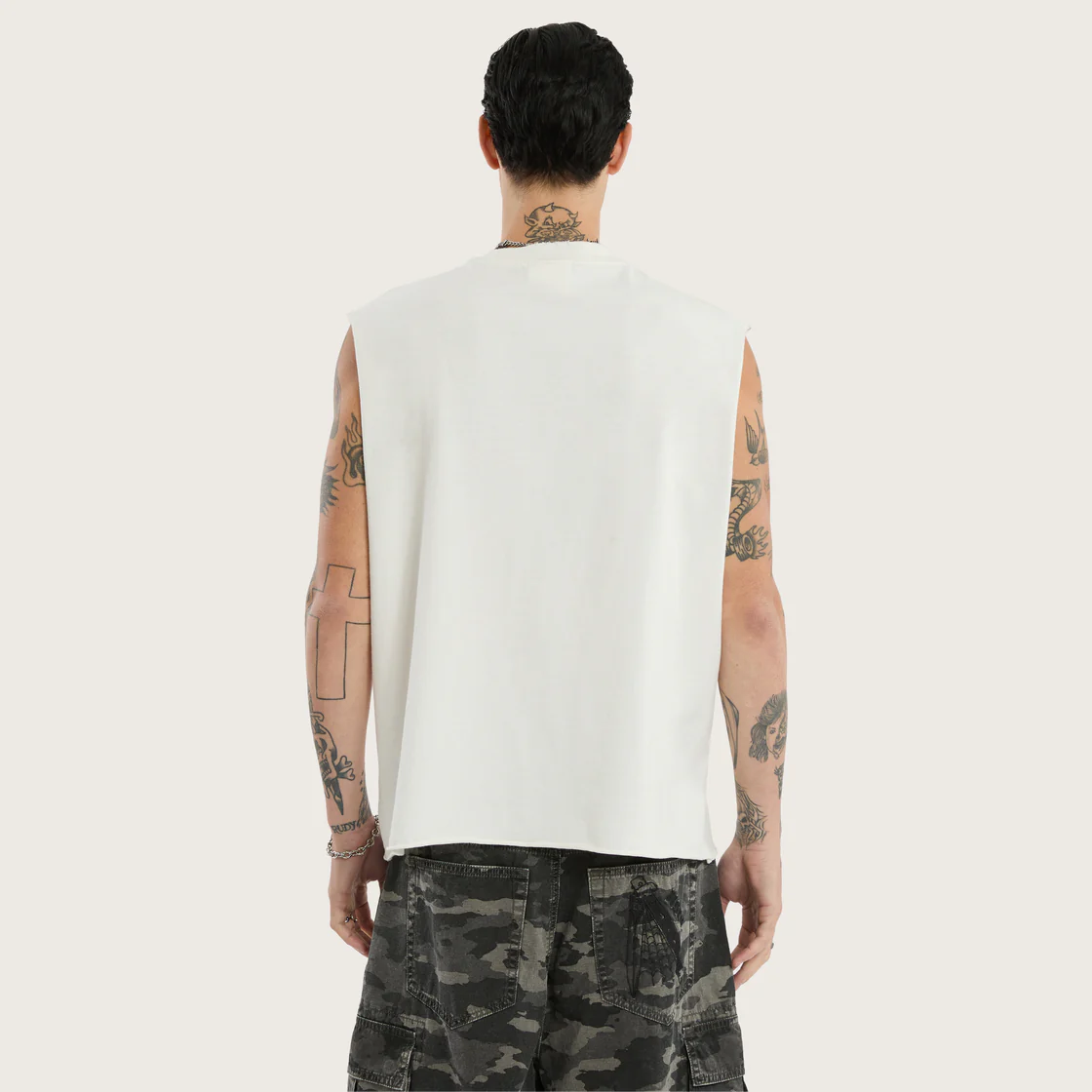 KSCY Rip Mechanic Muscle tee - Natural whie