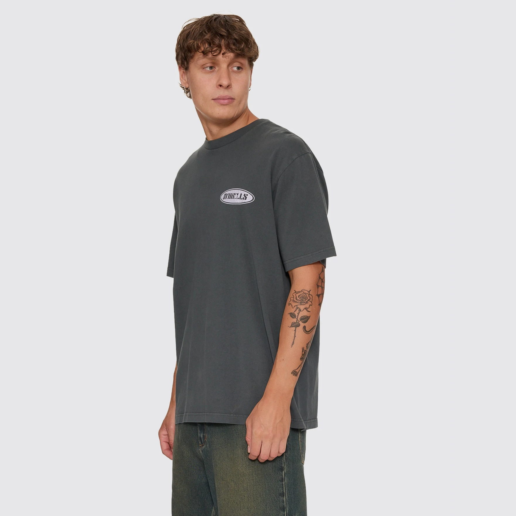 THRILLS Odyssey Core Oversize Tee - Carbon