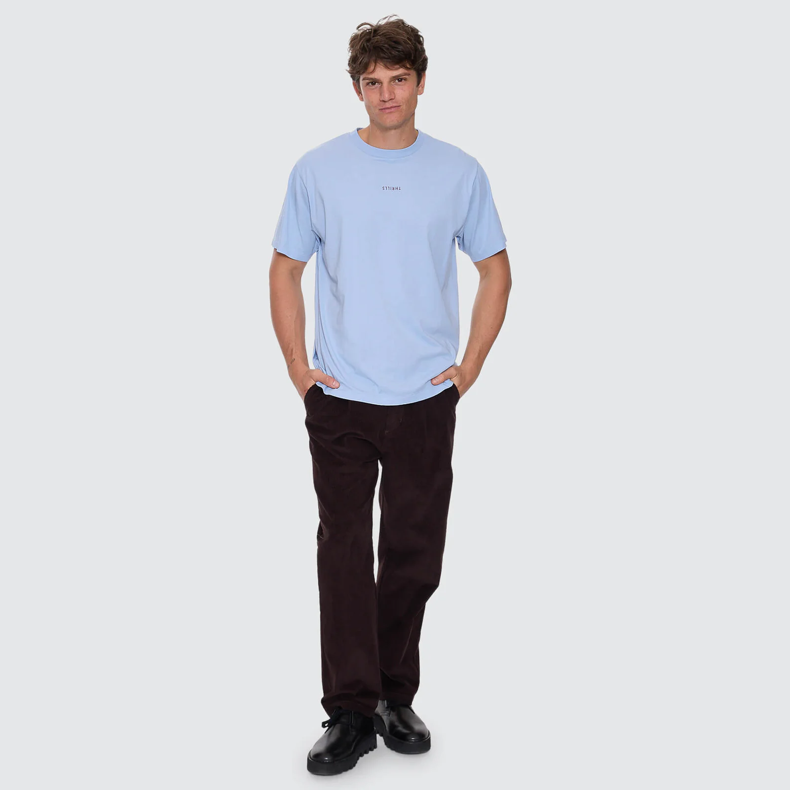 THRILLS Minimal thrills merch fit tee - Placid blue