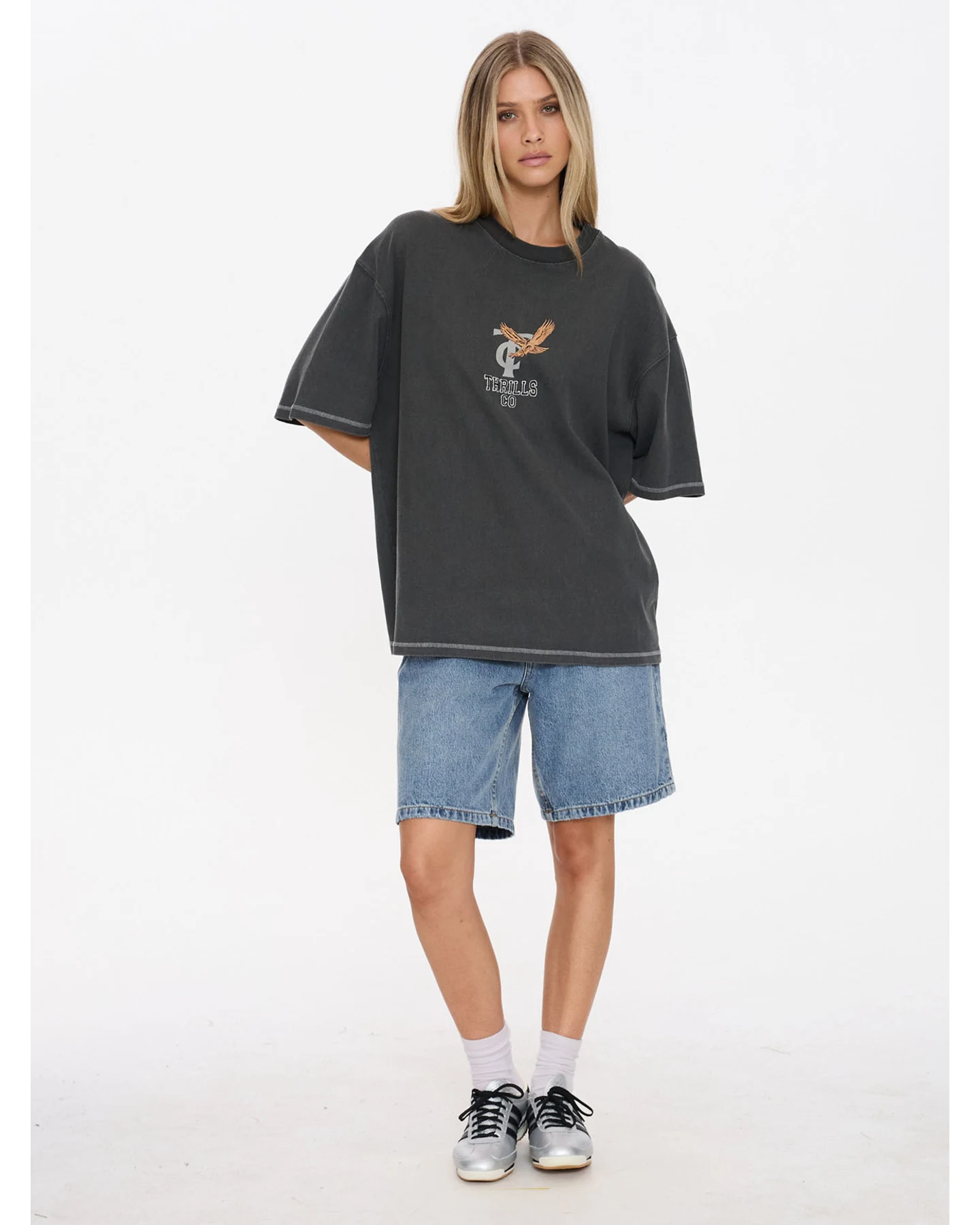 THRILLS Take It Easy Oversized Tee - Merch Black