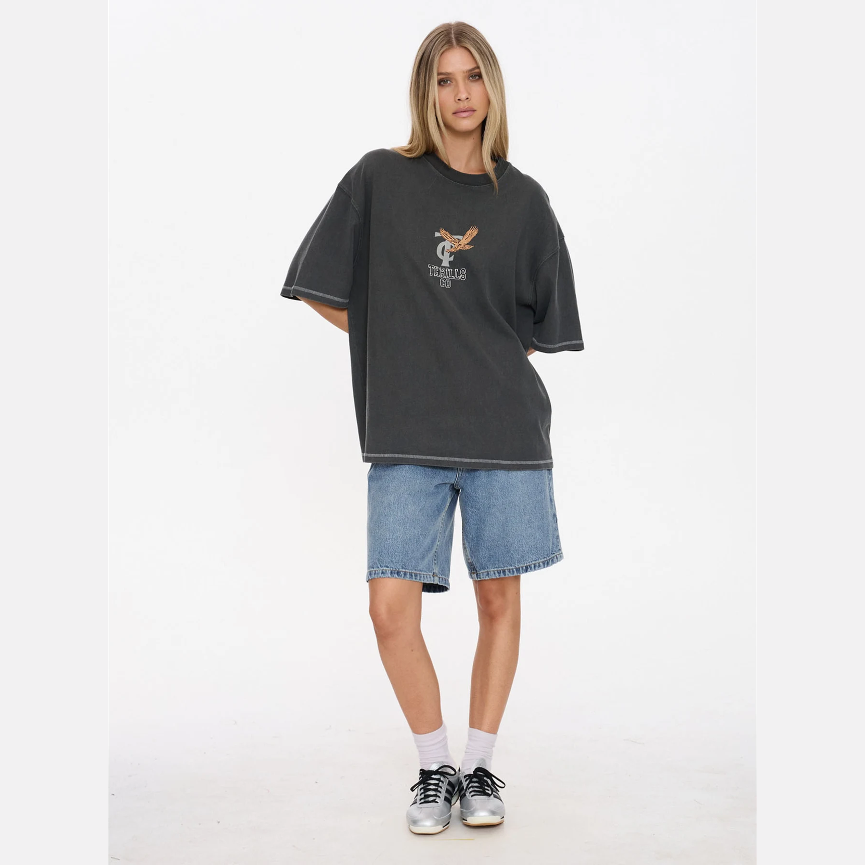 THRILLS Take It Easy Oversized Tee - Merch Black