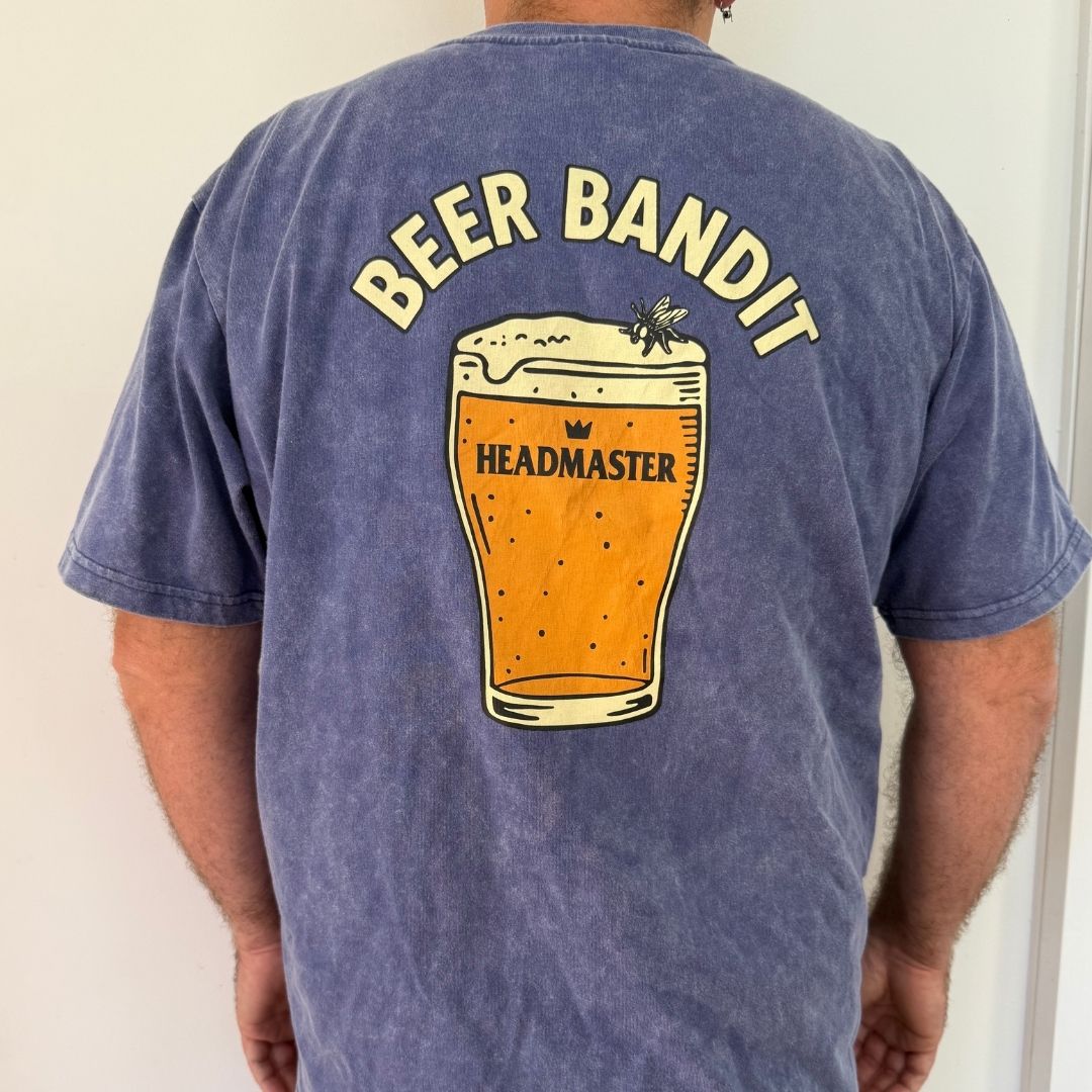 Somewhere – Beer Bandit Tee – Washed Blue