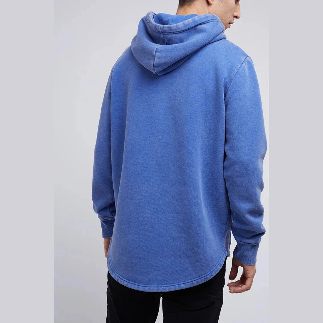 SILENT THEORY Curved hem hoody - Blue