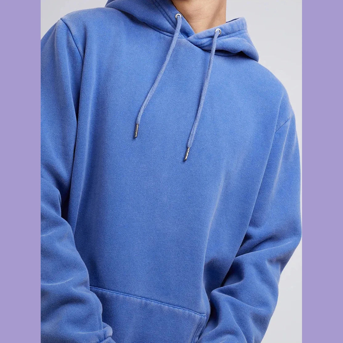 SILENT THEORY Curved hem hoody - Blue