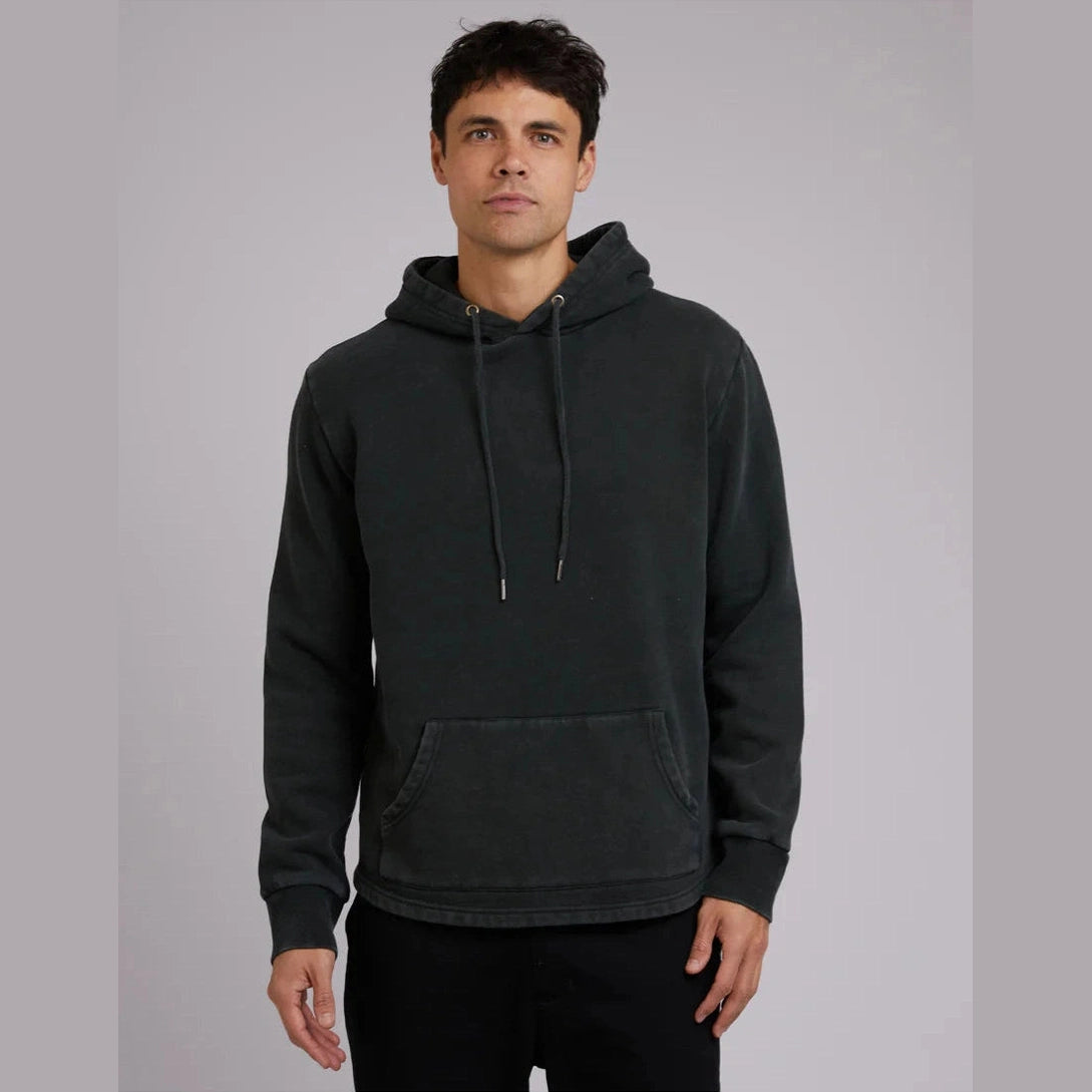 Silent Theory CURVED HEM HOODY DARK GREEN
