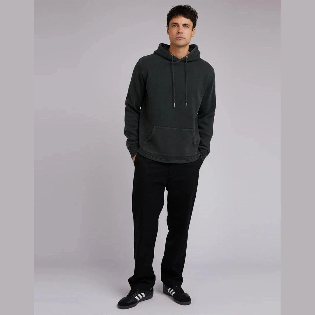 Silent Theory CURVED HEM HOODY DARK GREEN