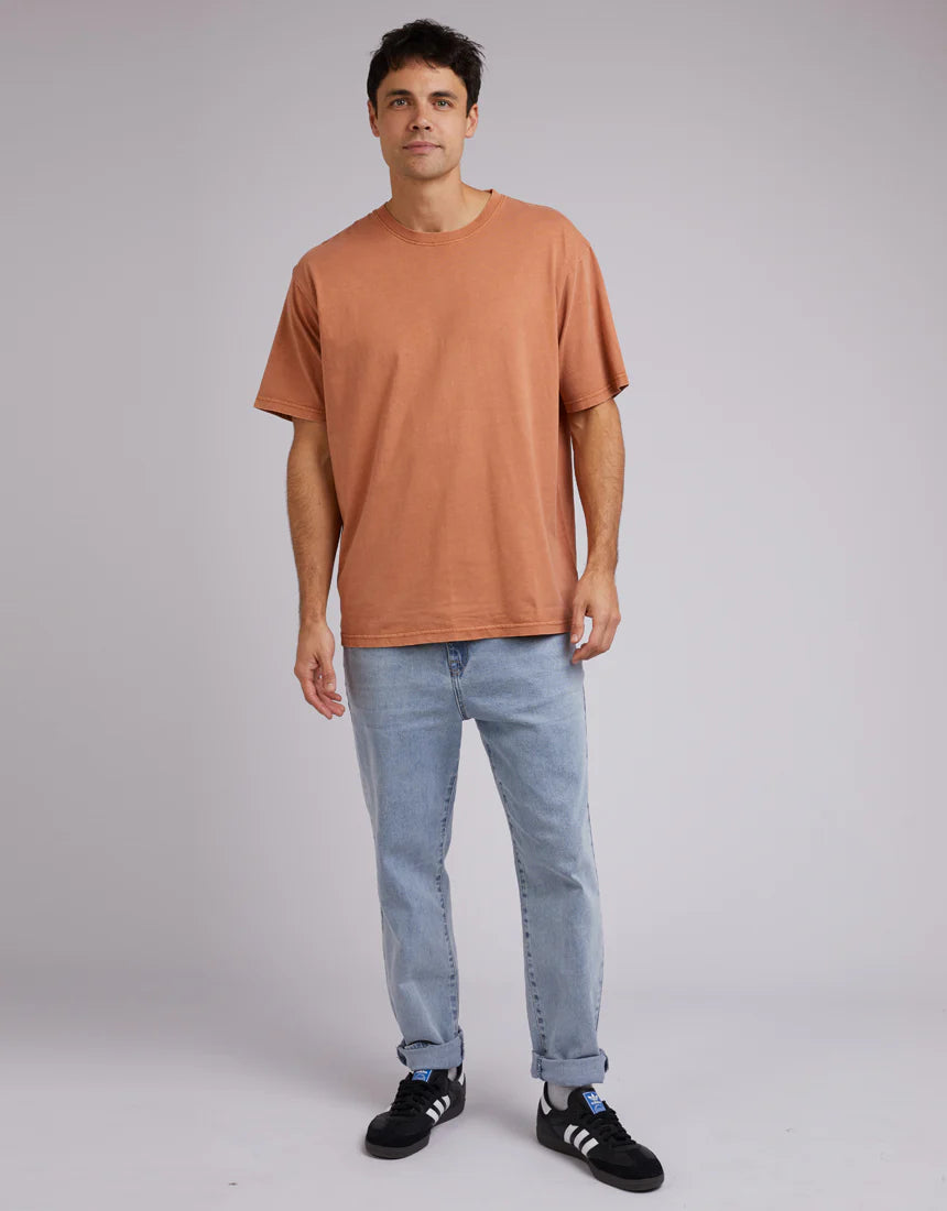 SILENT THEORY Oversized tee - Clay