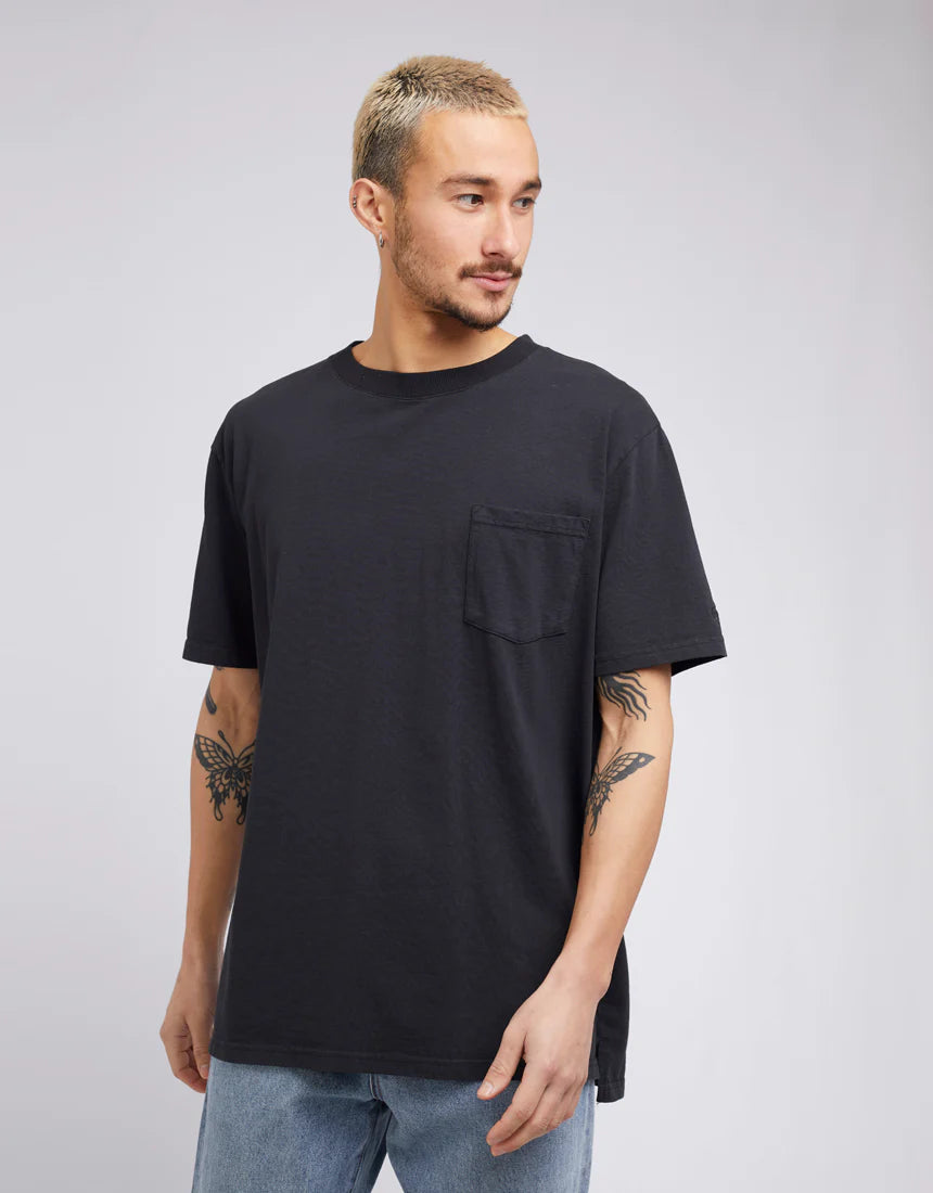 Silent theory surplus pocket tee - washed black