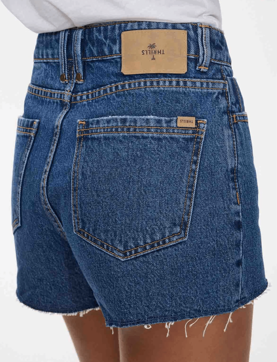 THRILLS Sadie High Rise Micro Short - Deep Vintage Blue