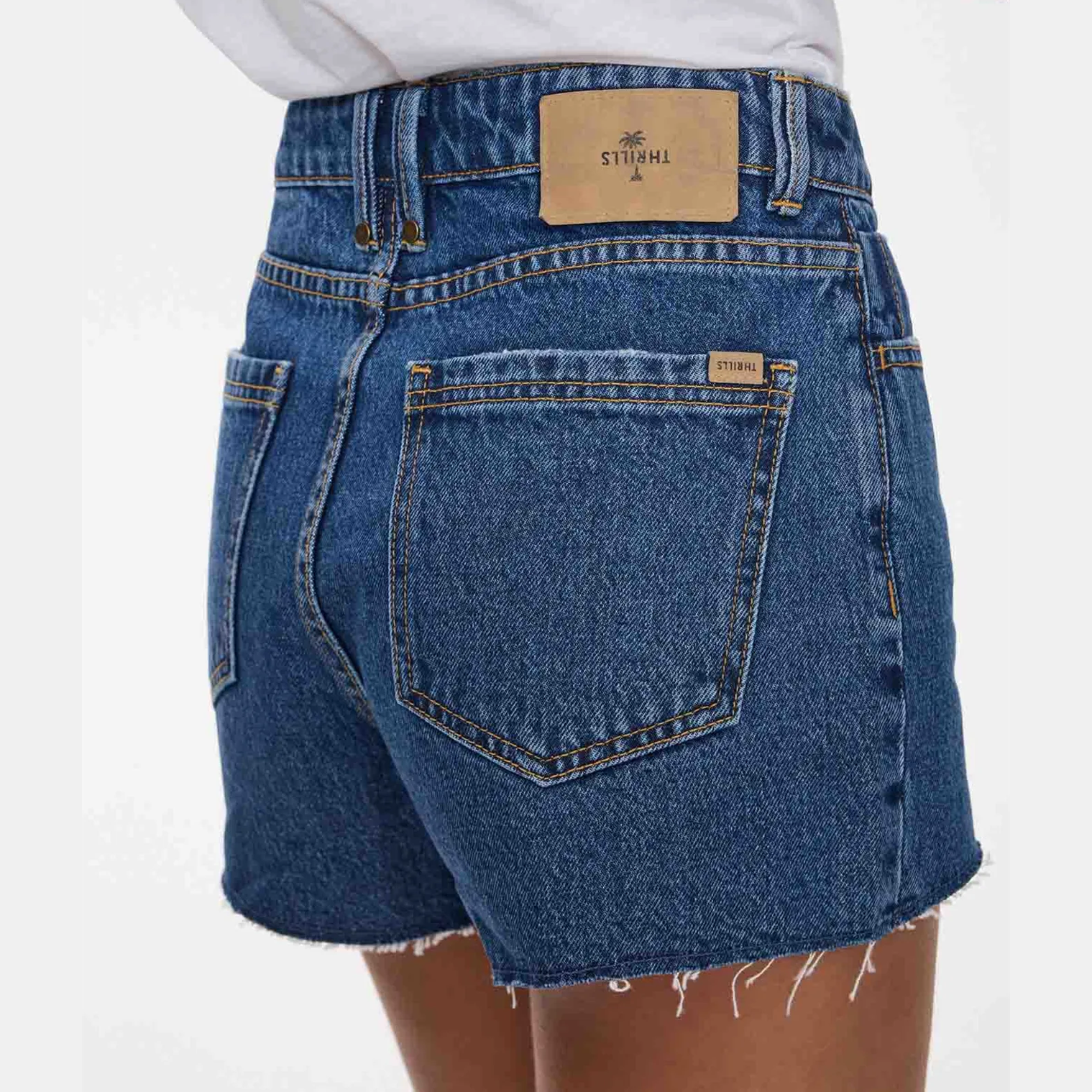 THRILLS Sadie High Rise Micro Short - Deep Vintage Blue