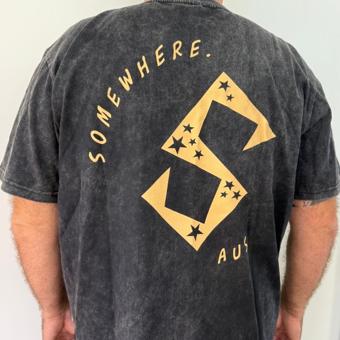 Somewhere - 2431 Tee - Washed Black