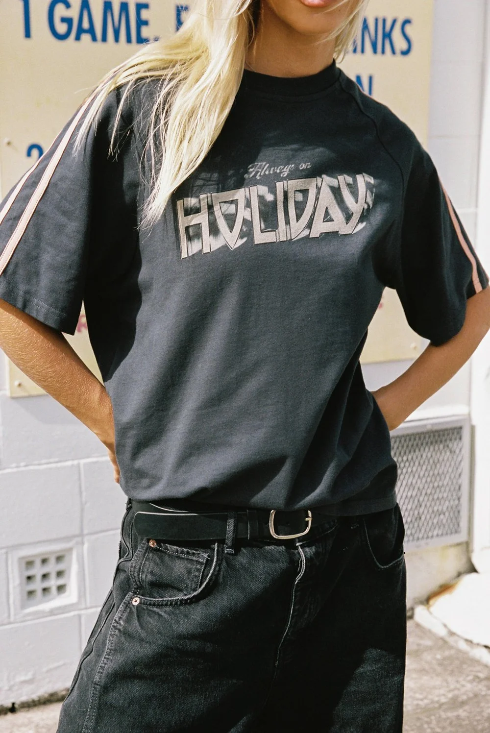 SEA STREET AOH Raglan tee - Washed black