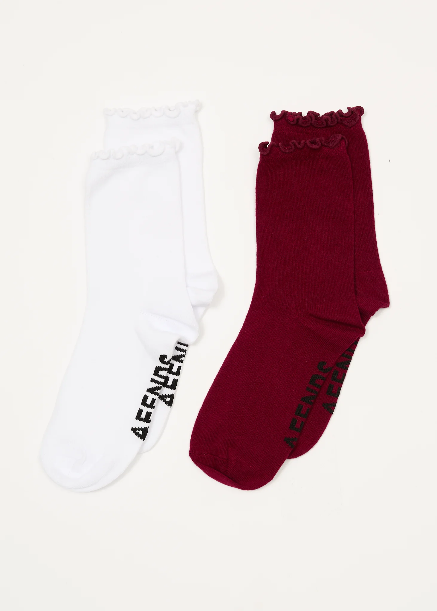 AFENDS Marin socks 2 pack - Burgandy