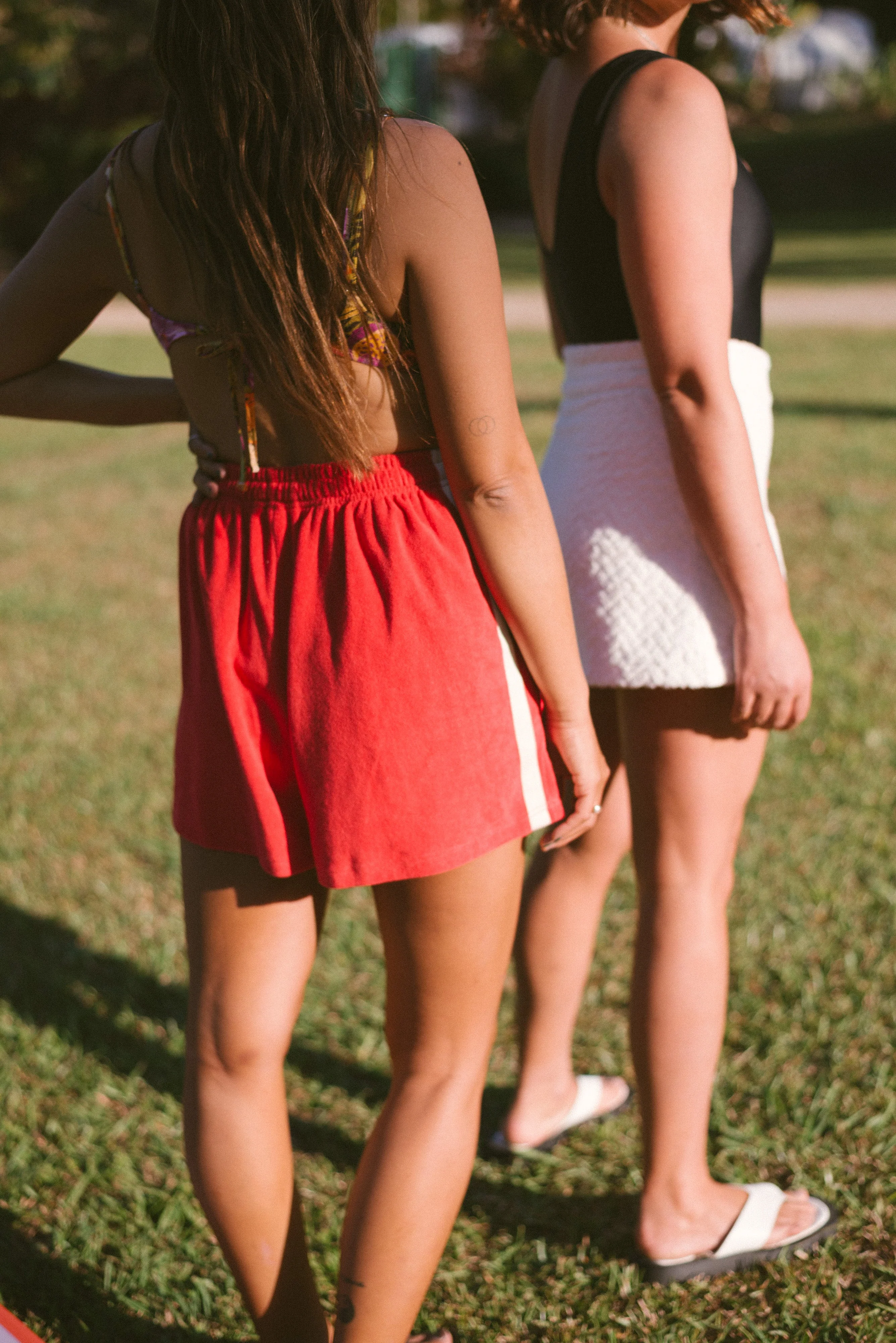 ATMOSEA Adults Terry towelling shorts - Chilli