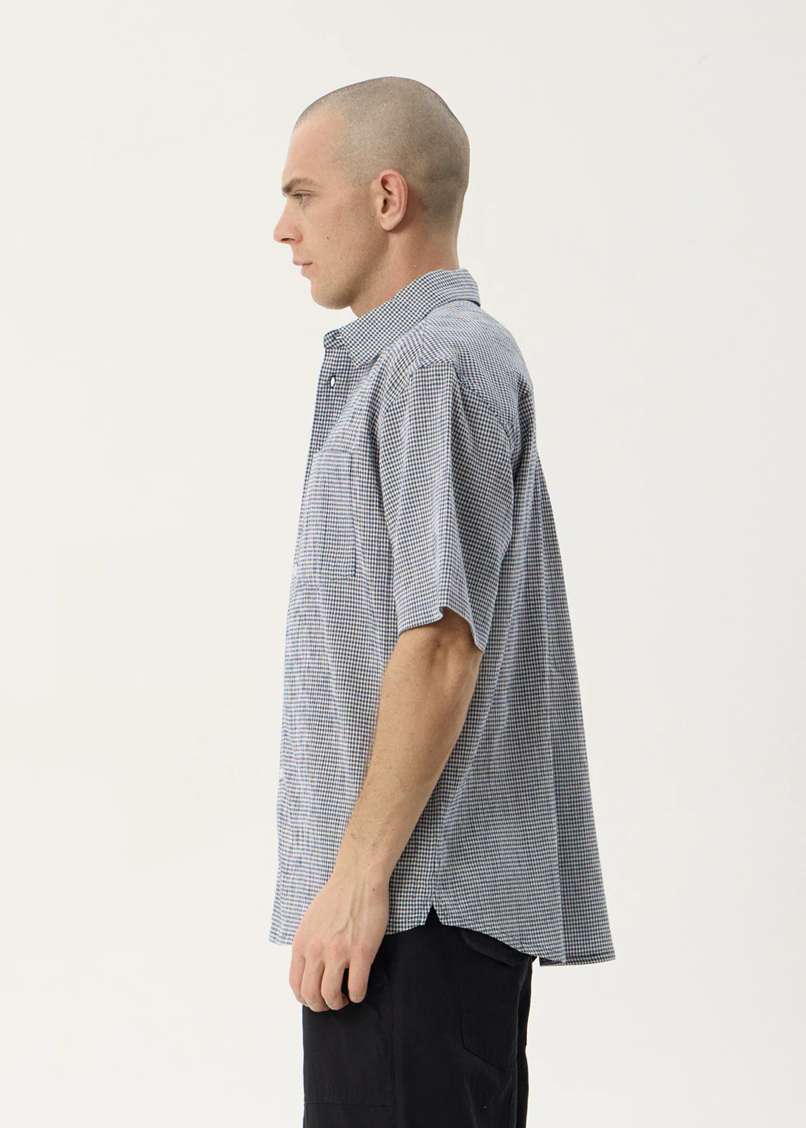 AFENDS Independent short sleeve shirt - Navy check