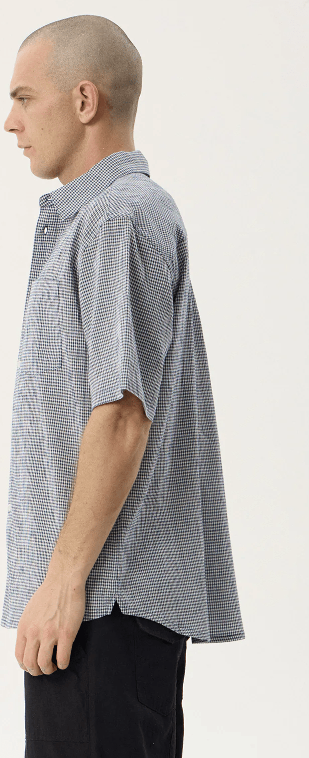 AFENDS Independent short sleeve shirt - Navy check