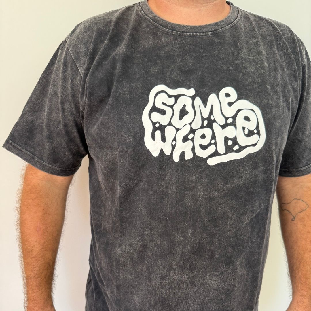 Somewhere - Ripple Tee - Washed Black