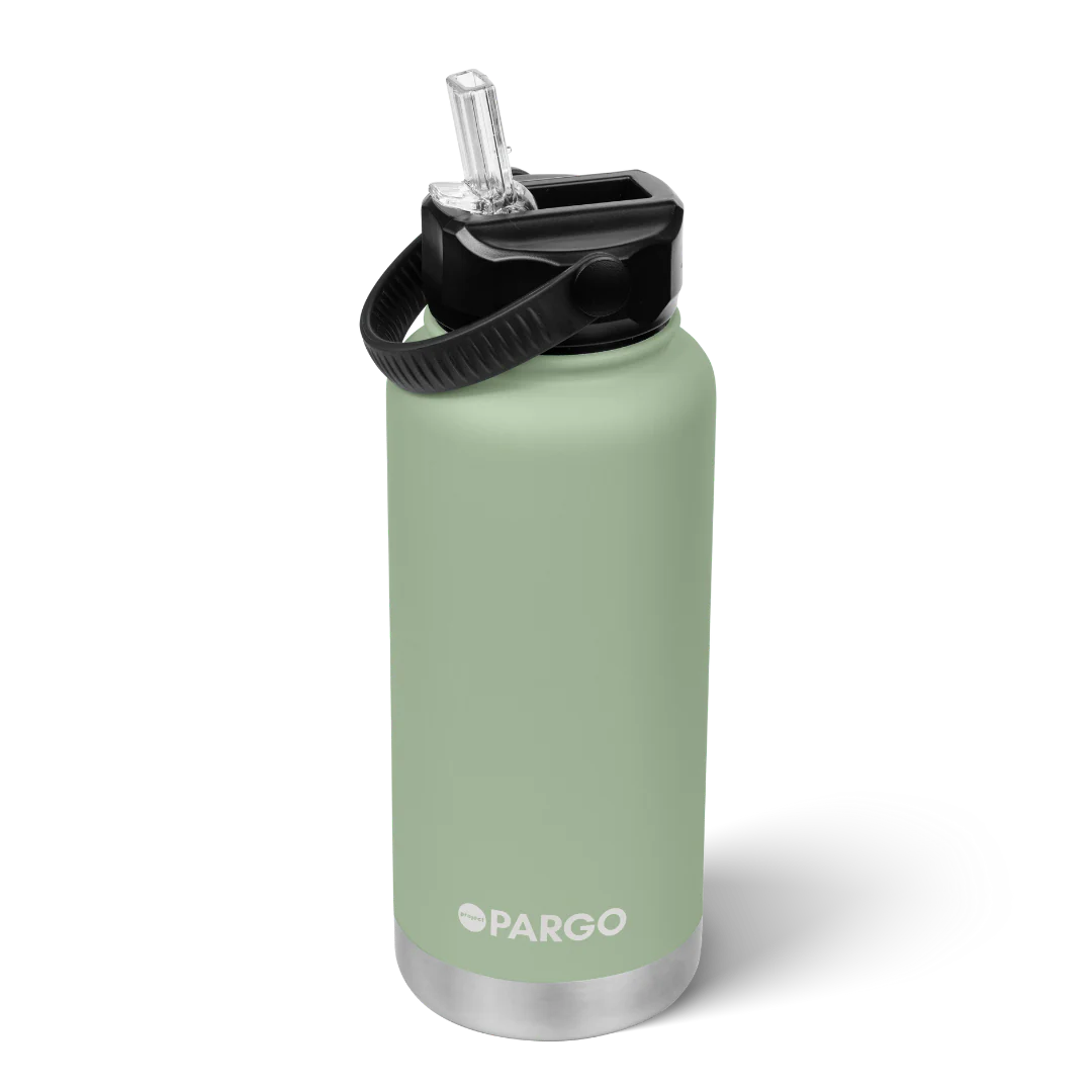 PARGO PROJECT 950mL Insulated Bottle w/ Straw Lid - Eucalypt green
