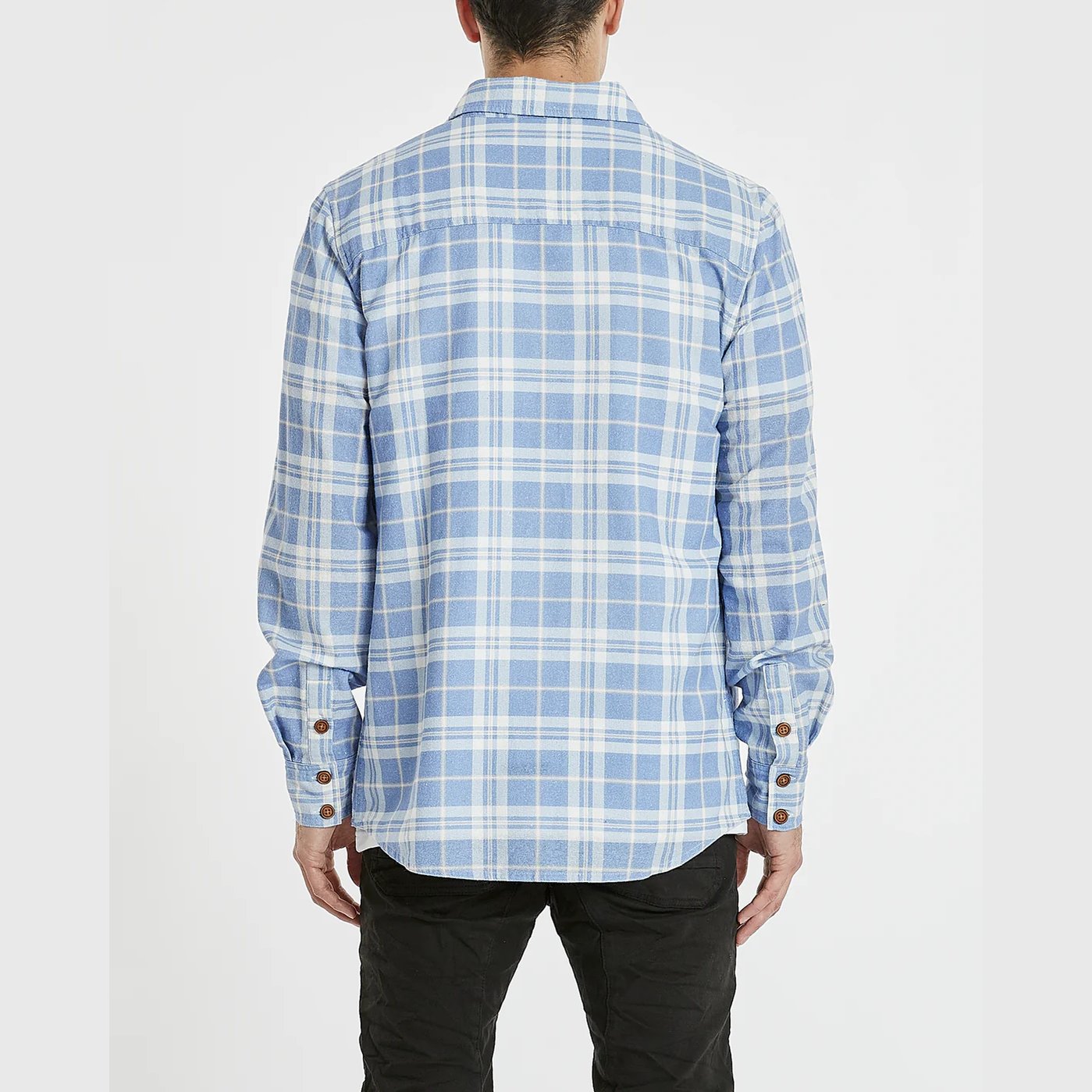 Kscy trusted casual long sleeve shirt - purple/tan check