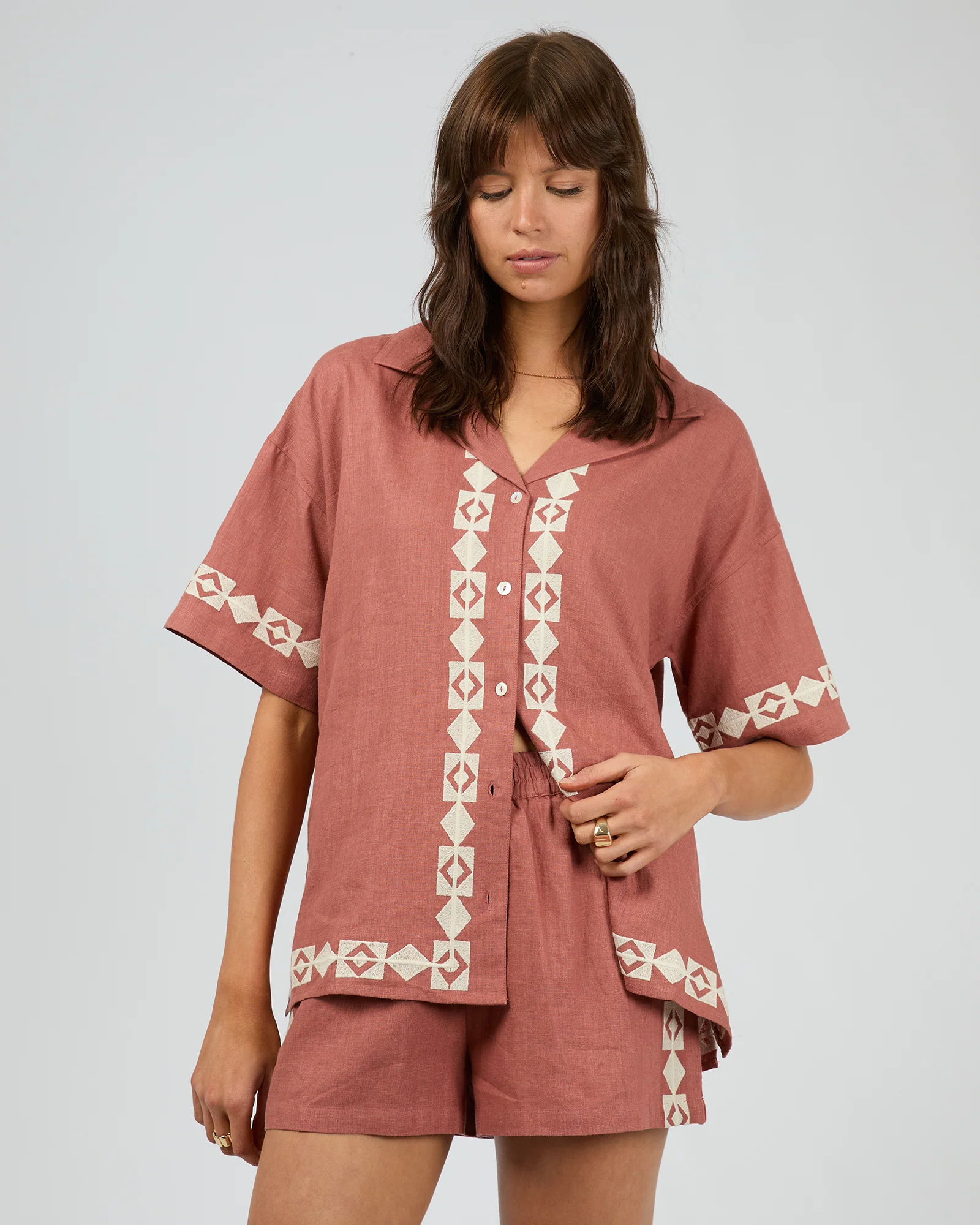 SILENT THEORY Capri Shirt - Clay