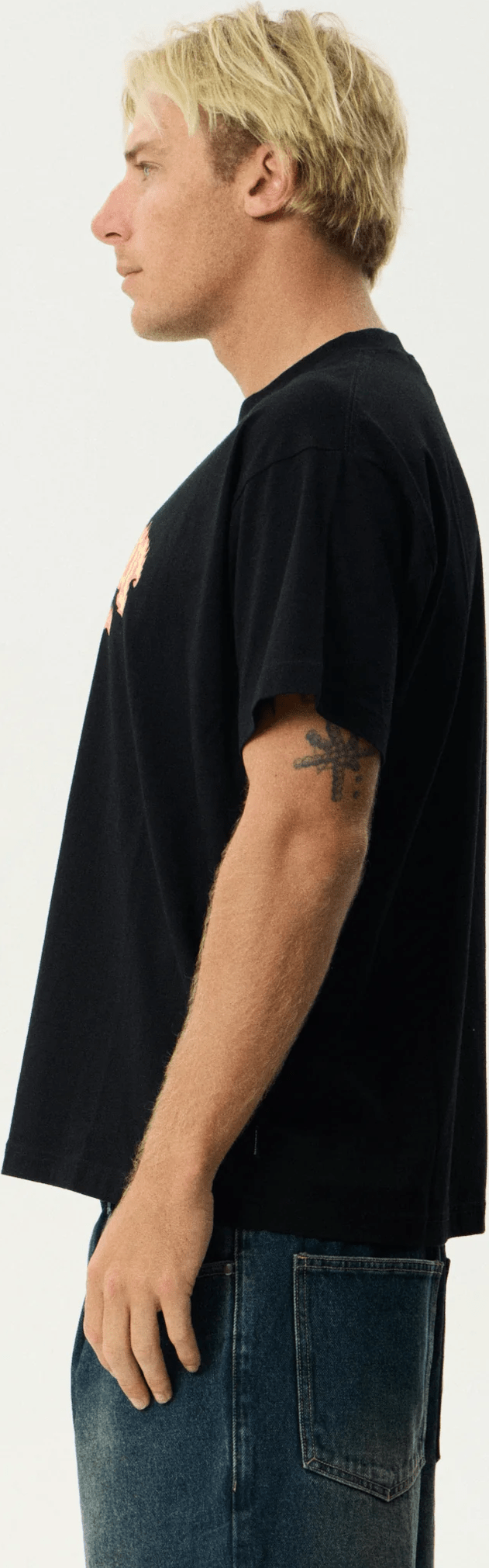 AFENDS Flame On- Boxy Tee - Black