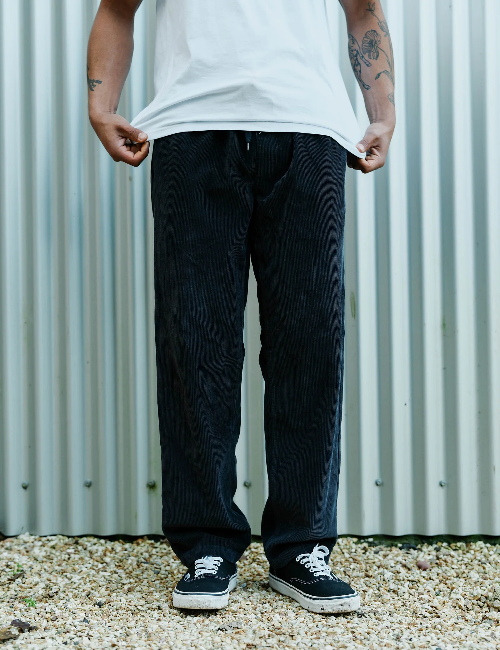 MR SIMPLE Burbank Elastic Cord Pant - Charcoal