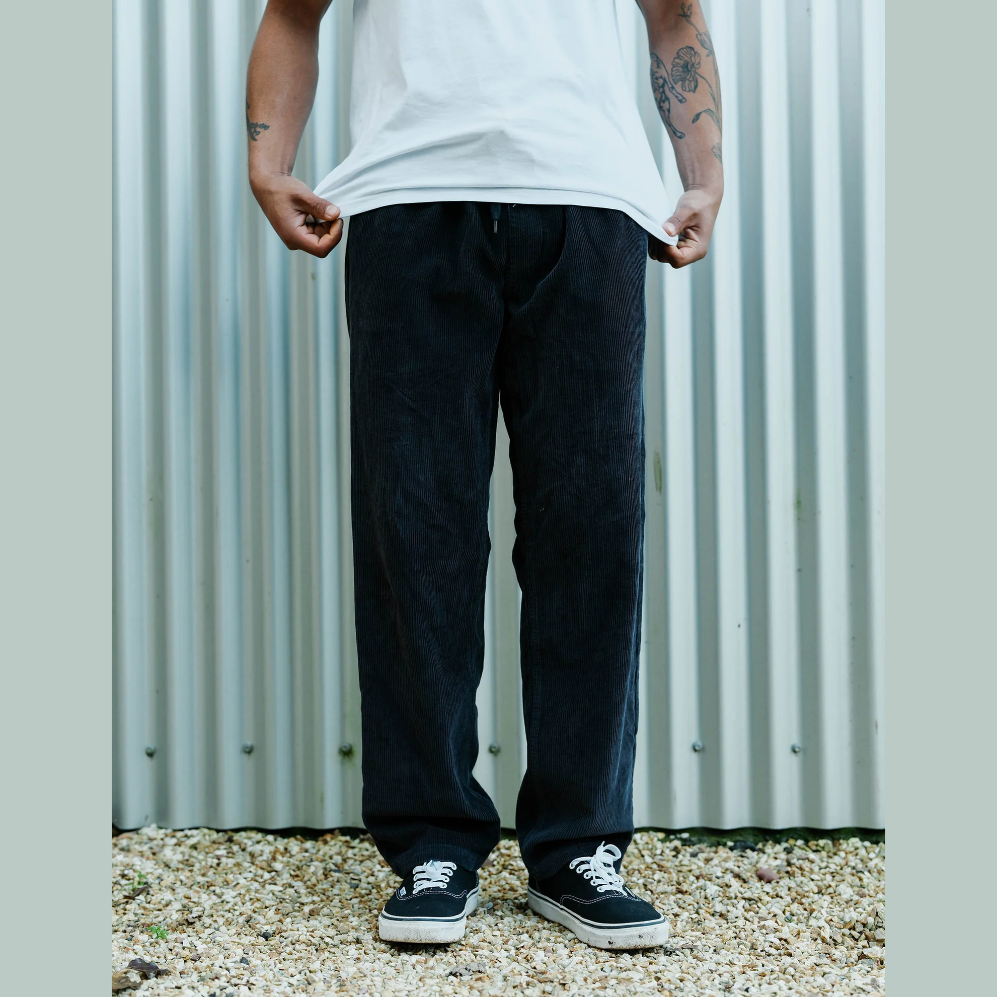 MR SIMPLE Burbank Elastic Cord Pant - Charcoal