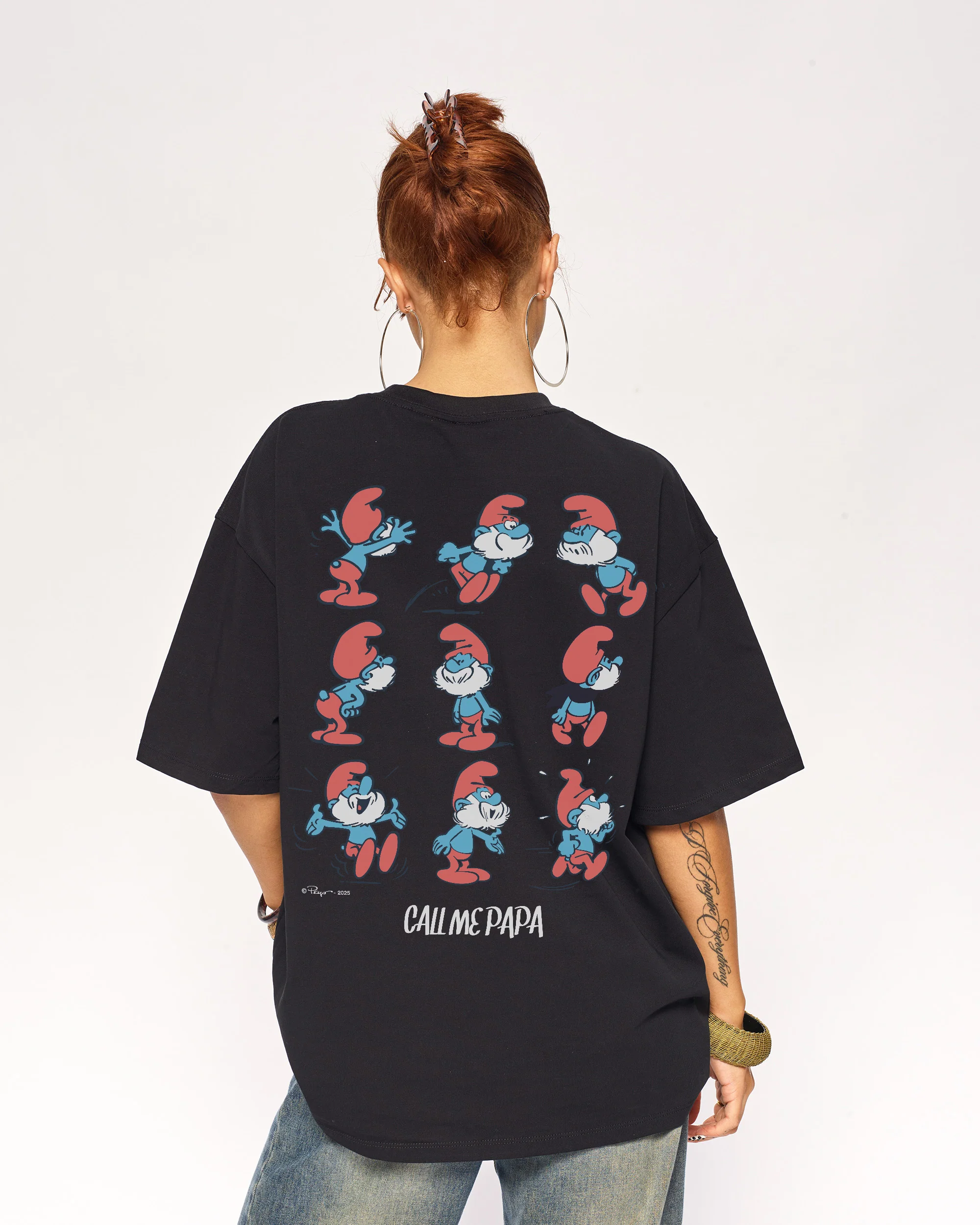 THREADHEADS Smurfs Call Me Papa Oversized Tee