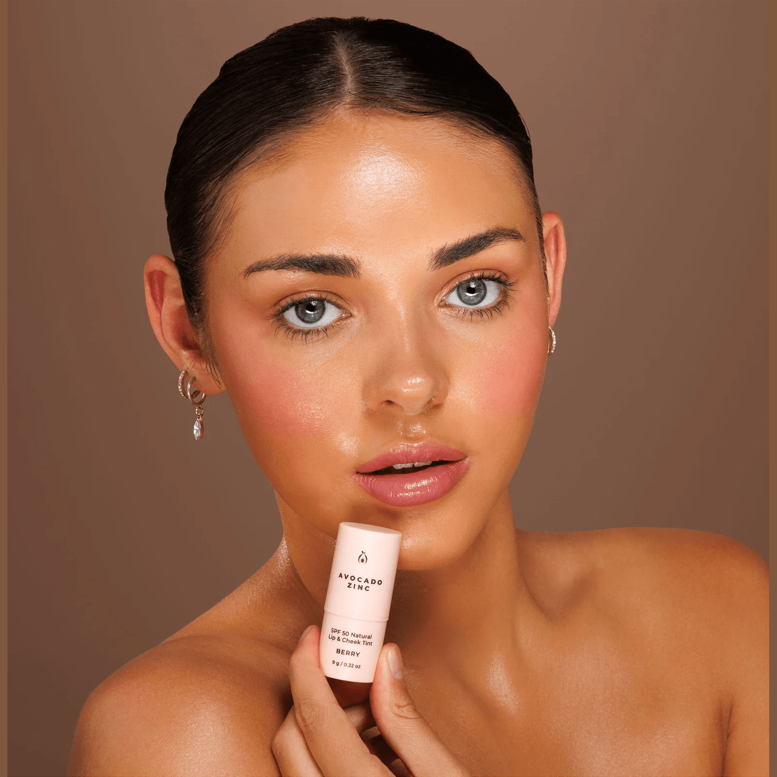 Avocado zinc spf50 natural lip & cheek tint - berry