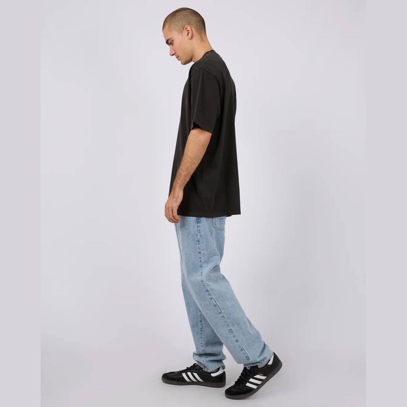 SILENT THEORY Heavy weight tee - Washed black