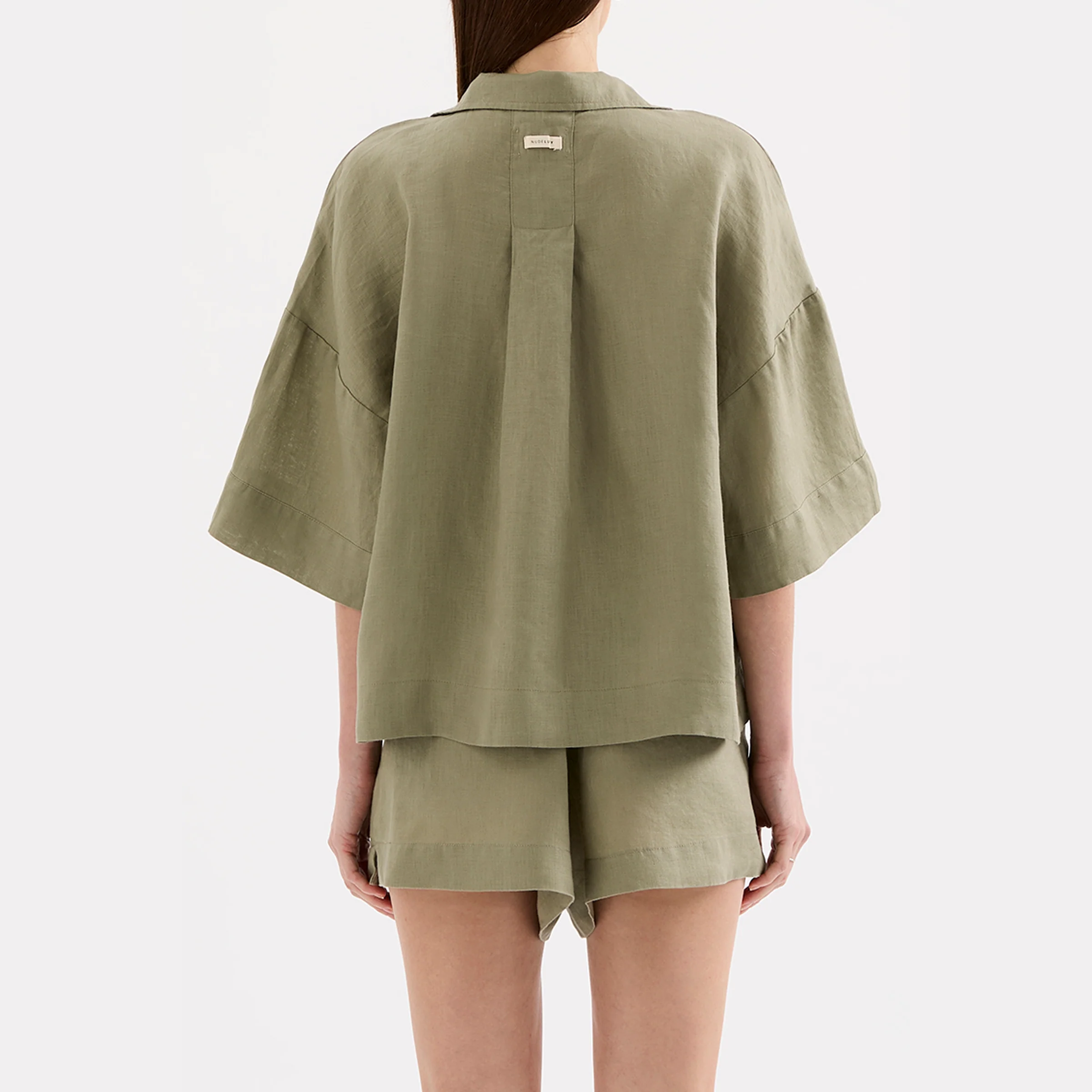 NUDE LUCY Lounge Linen Shirt - Kalamata