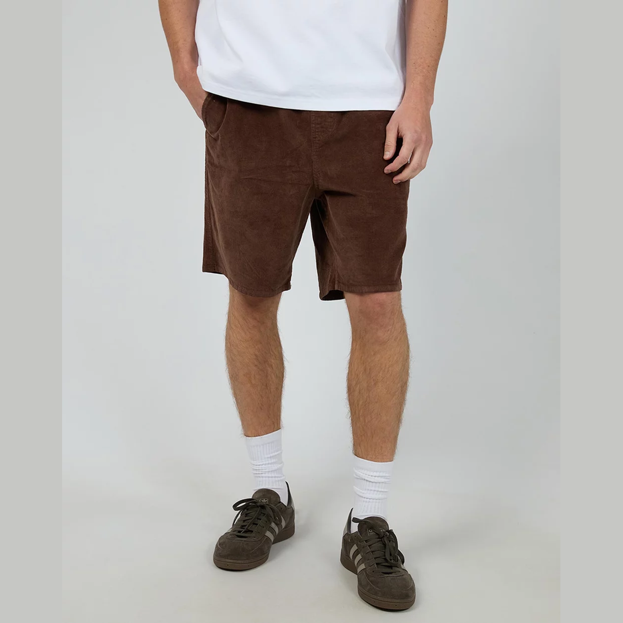 SILENT THEORY Cord short - Brown