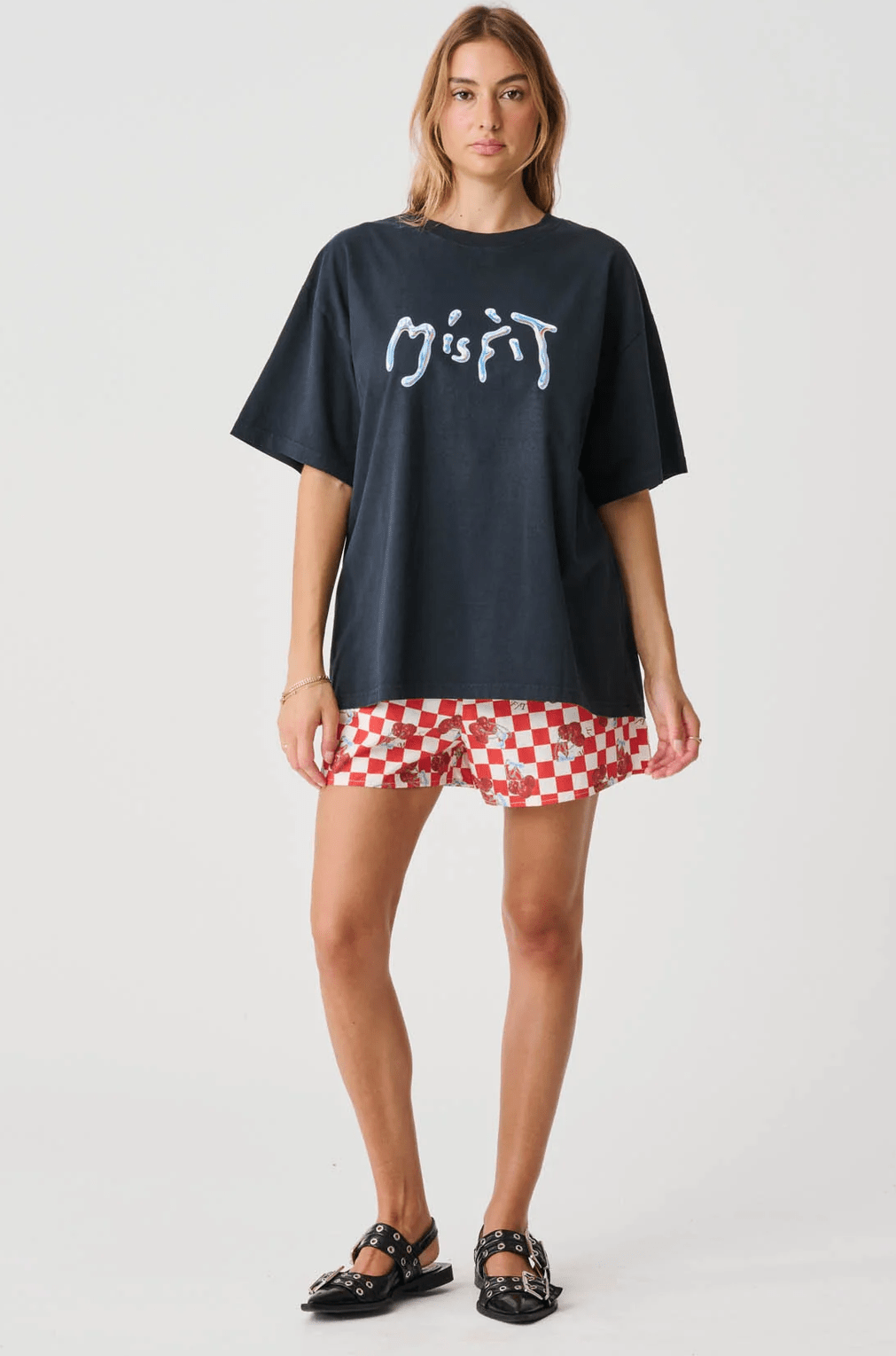 MISFIT Liquid chrome tee - Thrift black
